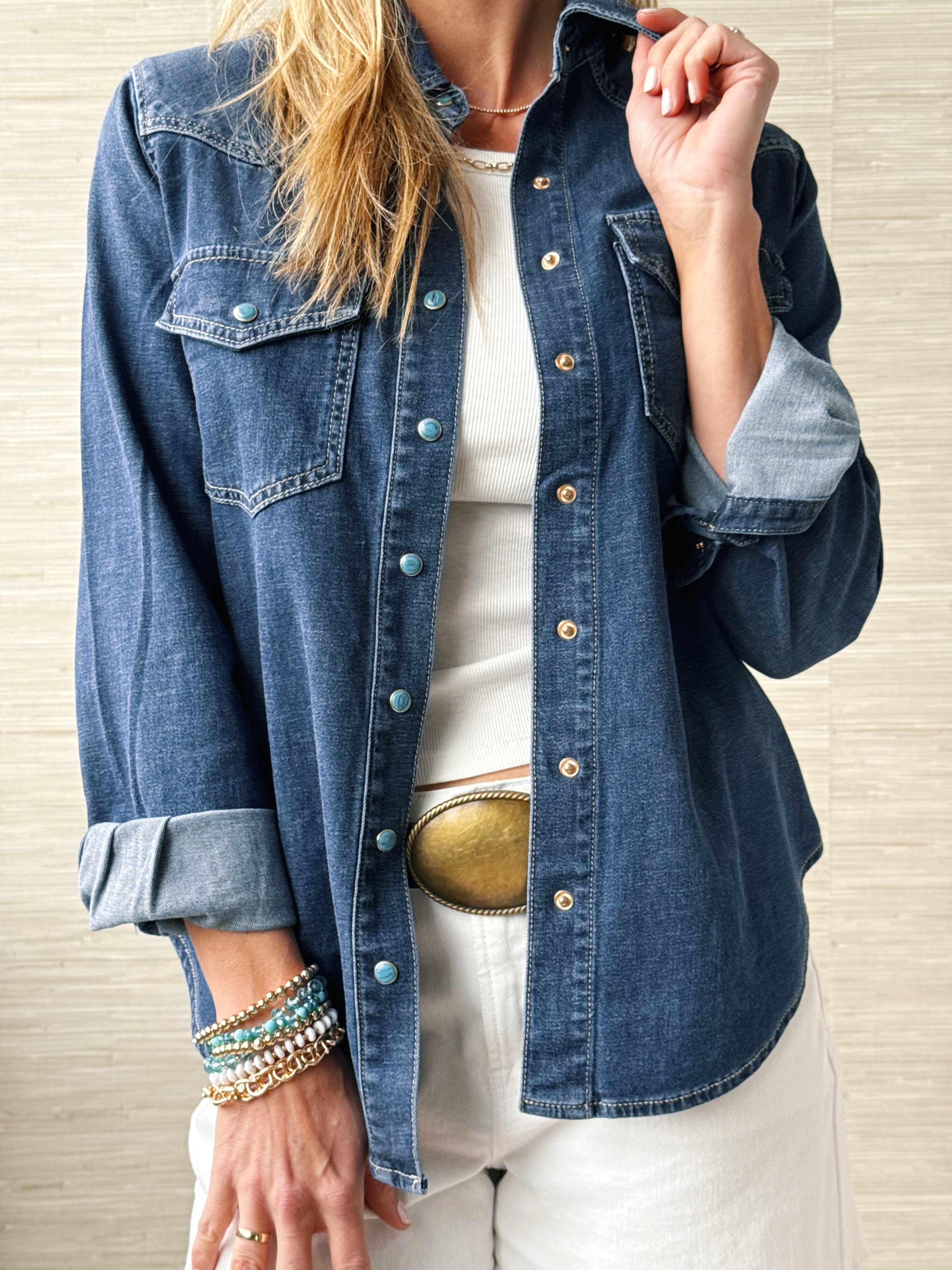 [LIVERPOOL] Tabor Denim Shirt - WILDER - willows clothing L/S SHIRT