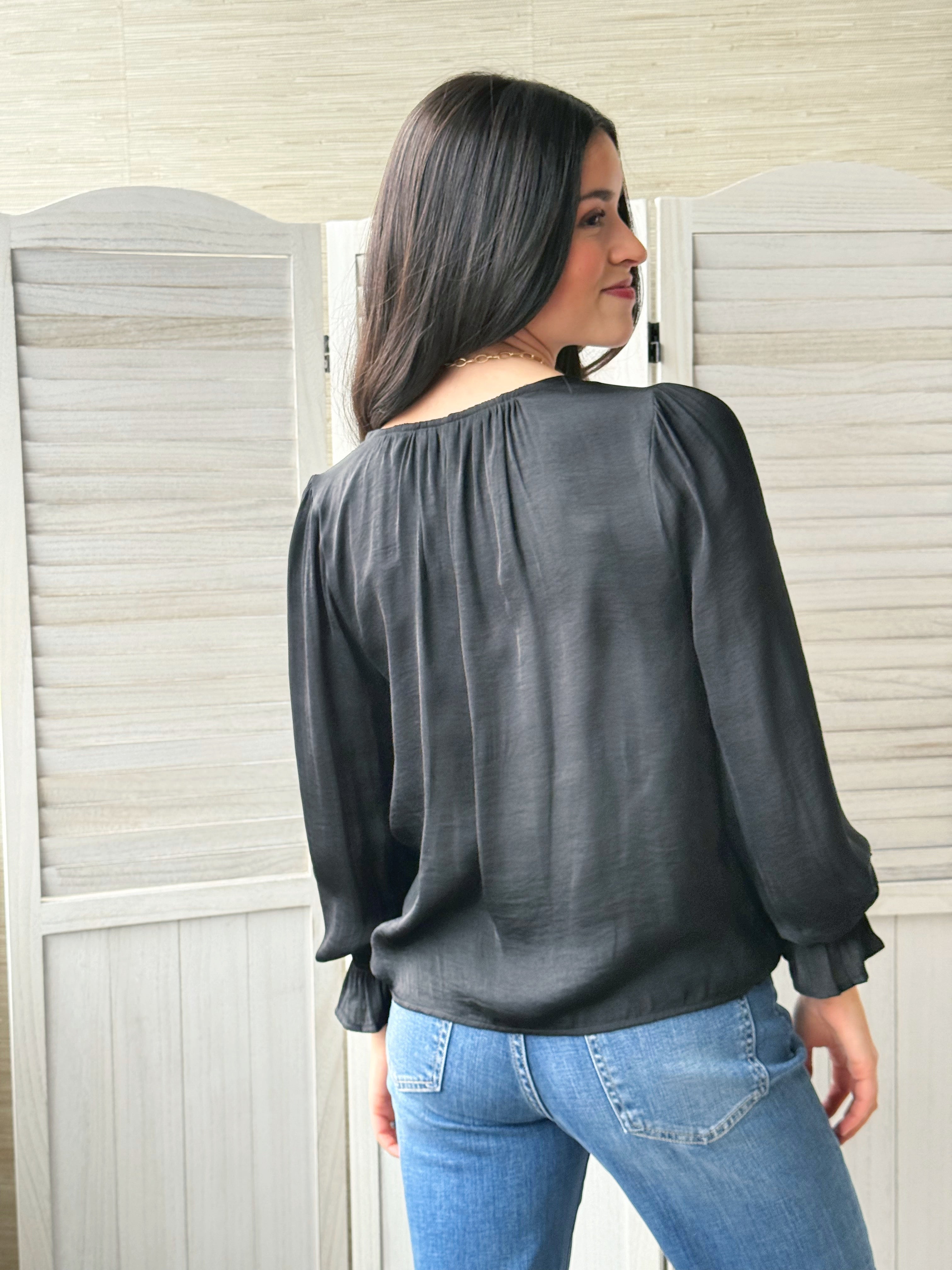 [LIVERPOOL] Tasha Blouse - BLACK - willows clothing BLOUSE