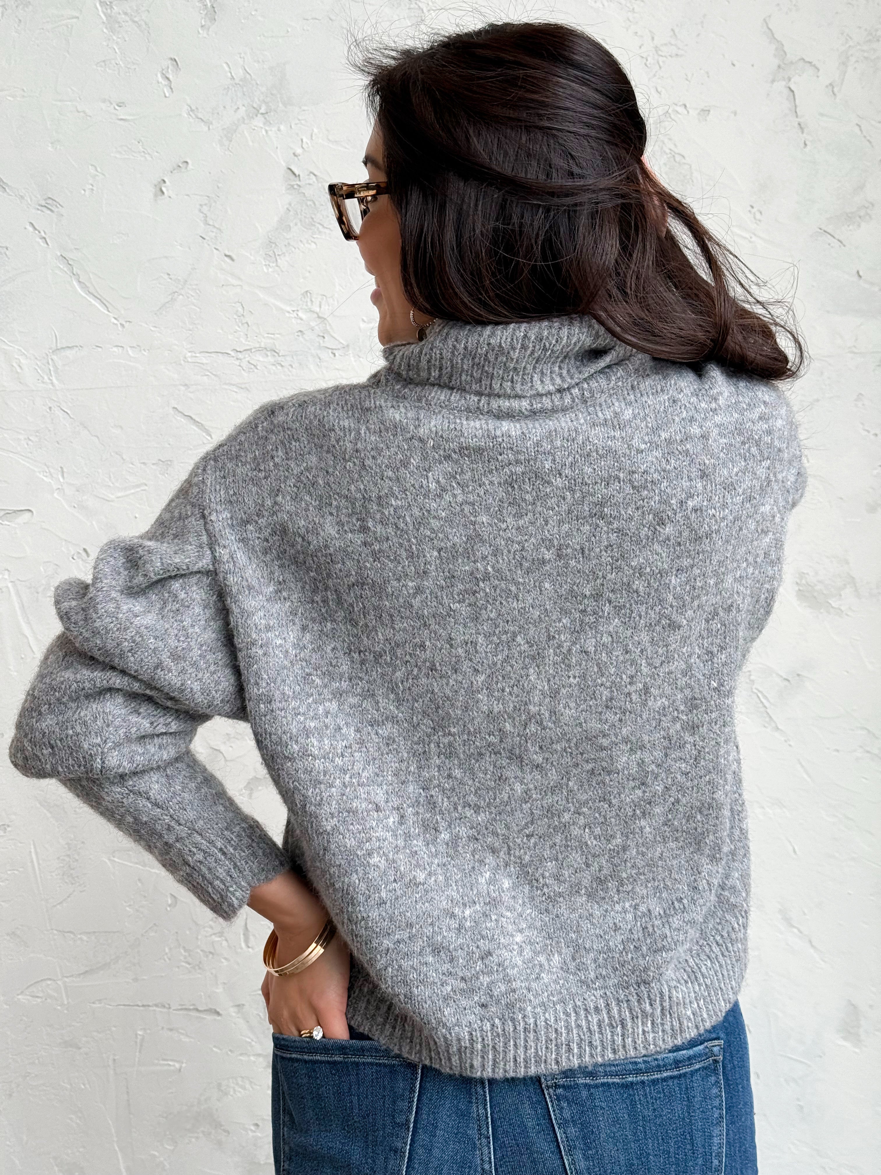 Lizzy Sweater - BLACK SESAME - willows clothing SWEATER