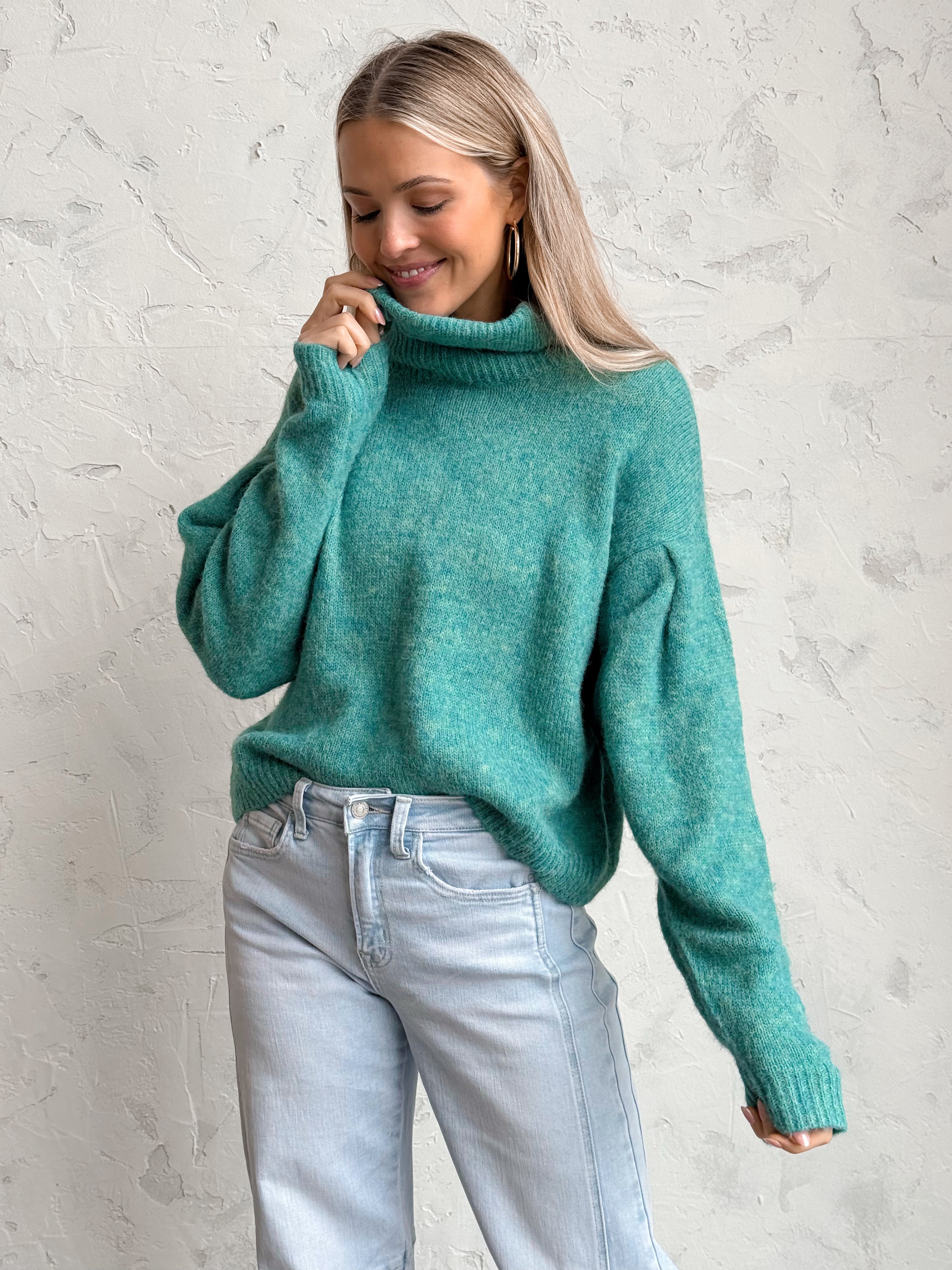 Lizzy Sweater - MERMAID - willows clothing SWEATER