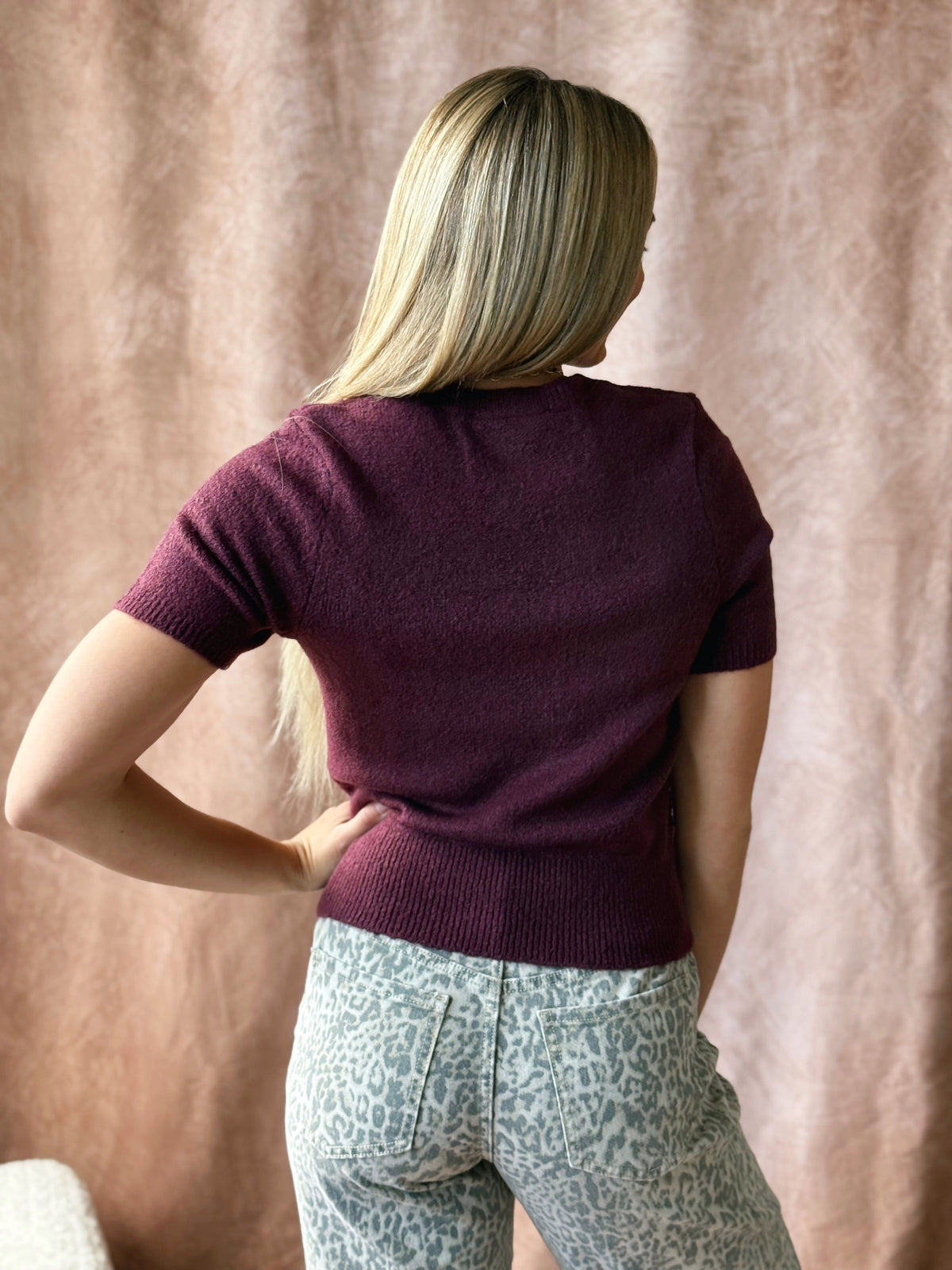 Local & Lovely Sweater - DARK CHERRY - willows clothing SWEATER