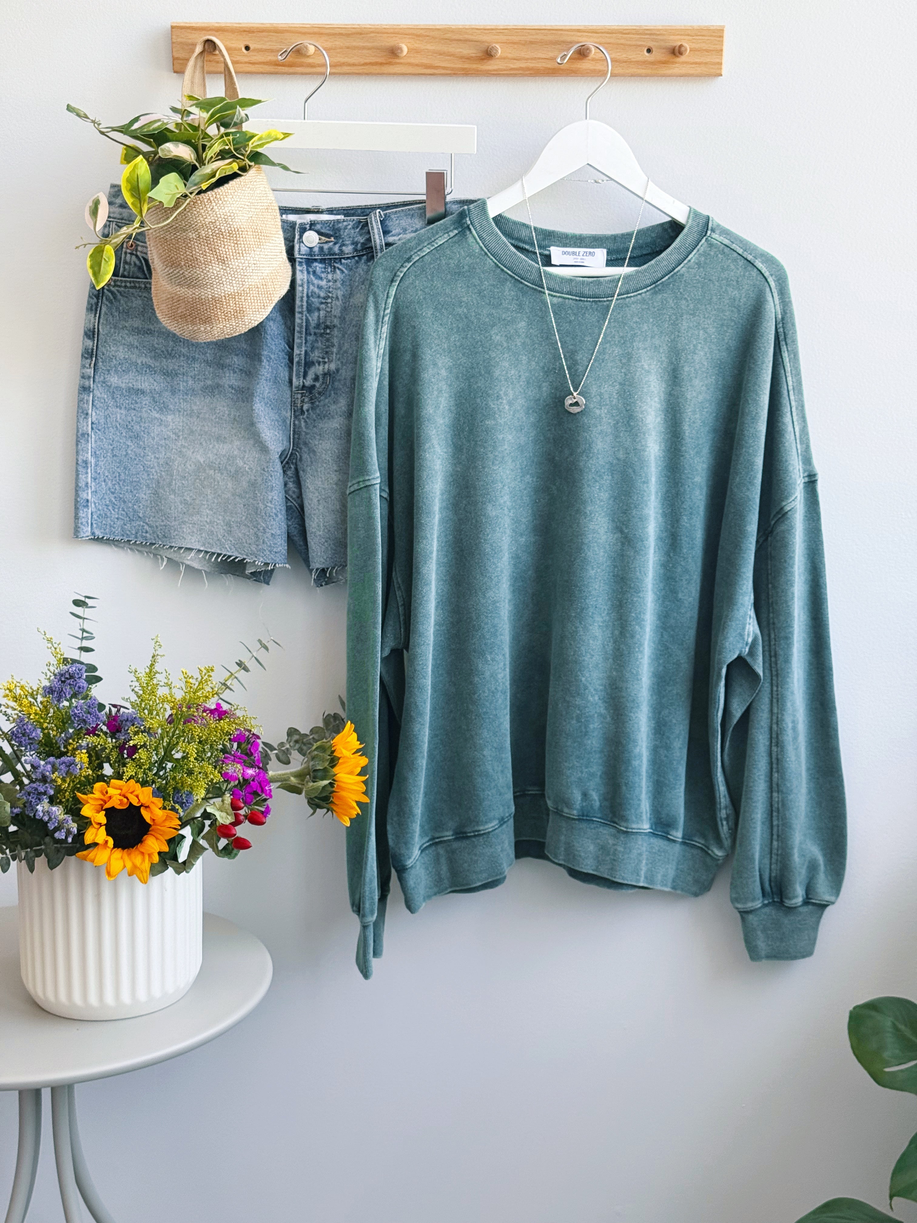 Lola Sweatshirt - DARK TEAL - willows clothing SWEATSHIRT