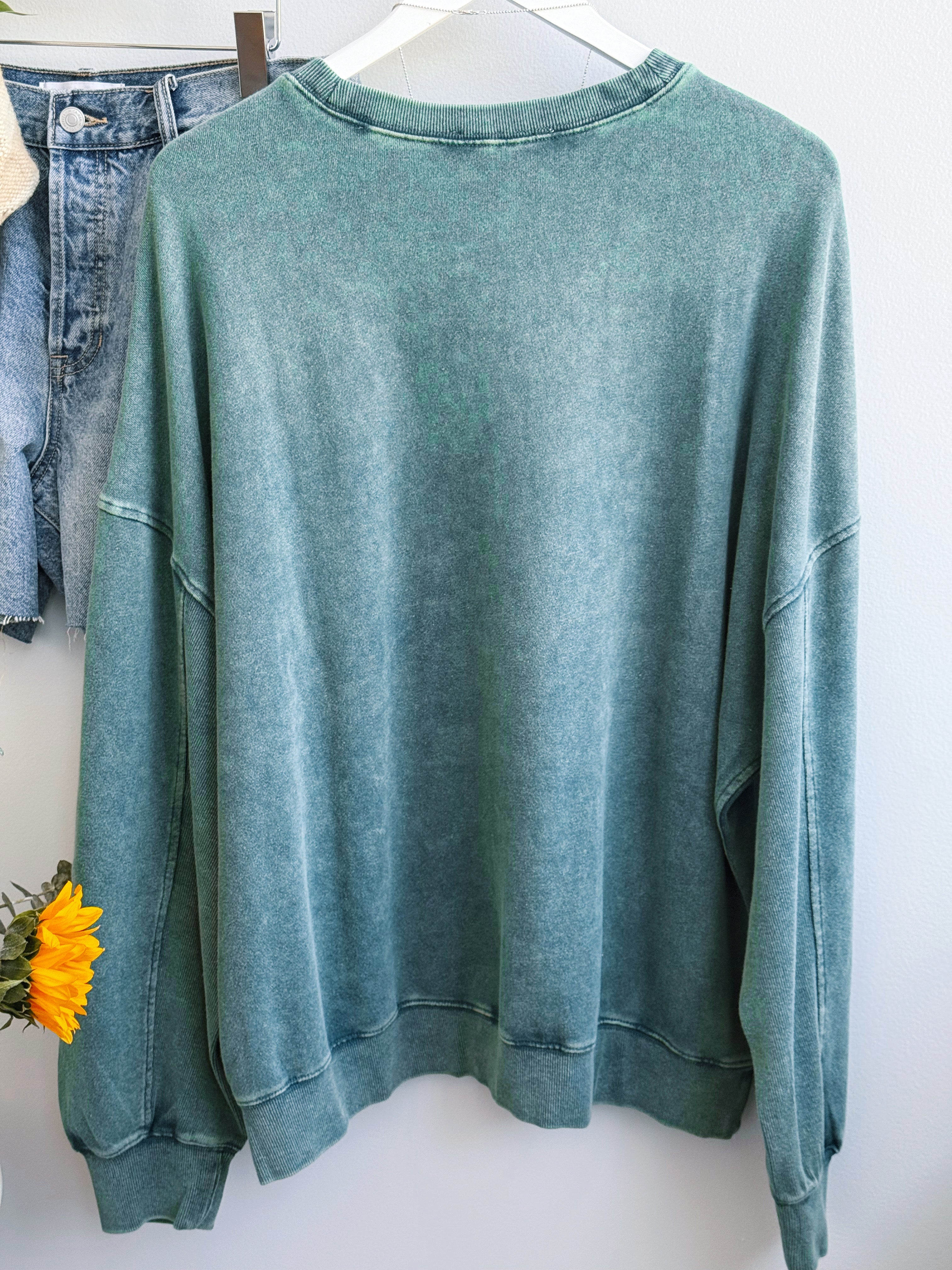 Lola Sweatshirt - DARK TEAL - willows clothing SWEATSHIRT