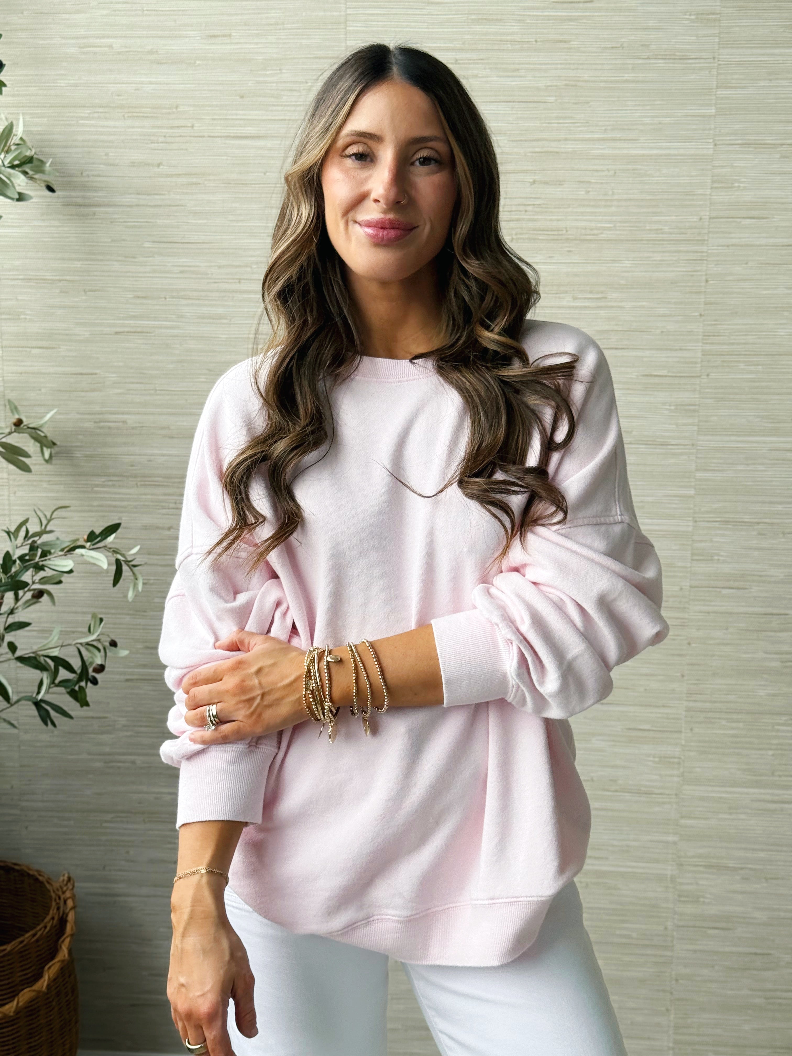 Lola Sweatshirt - SOFT PINK - willows clothing SWEATSHIRT