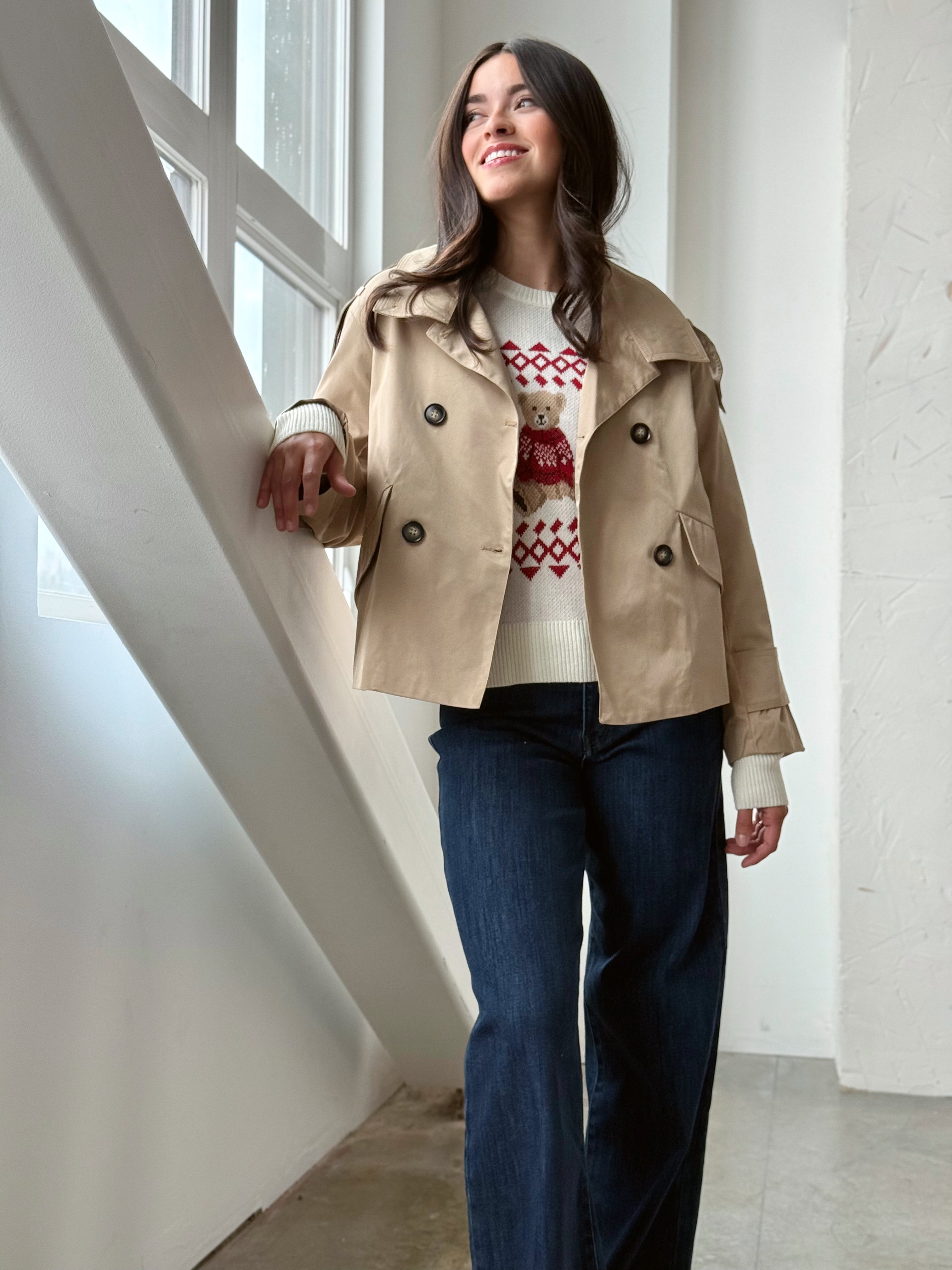 London Coat - BEIGE - willows clothing JACKET