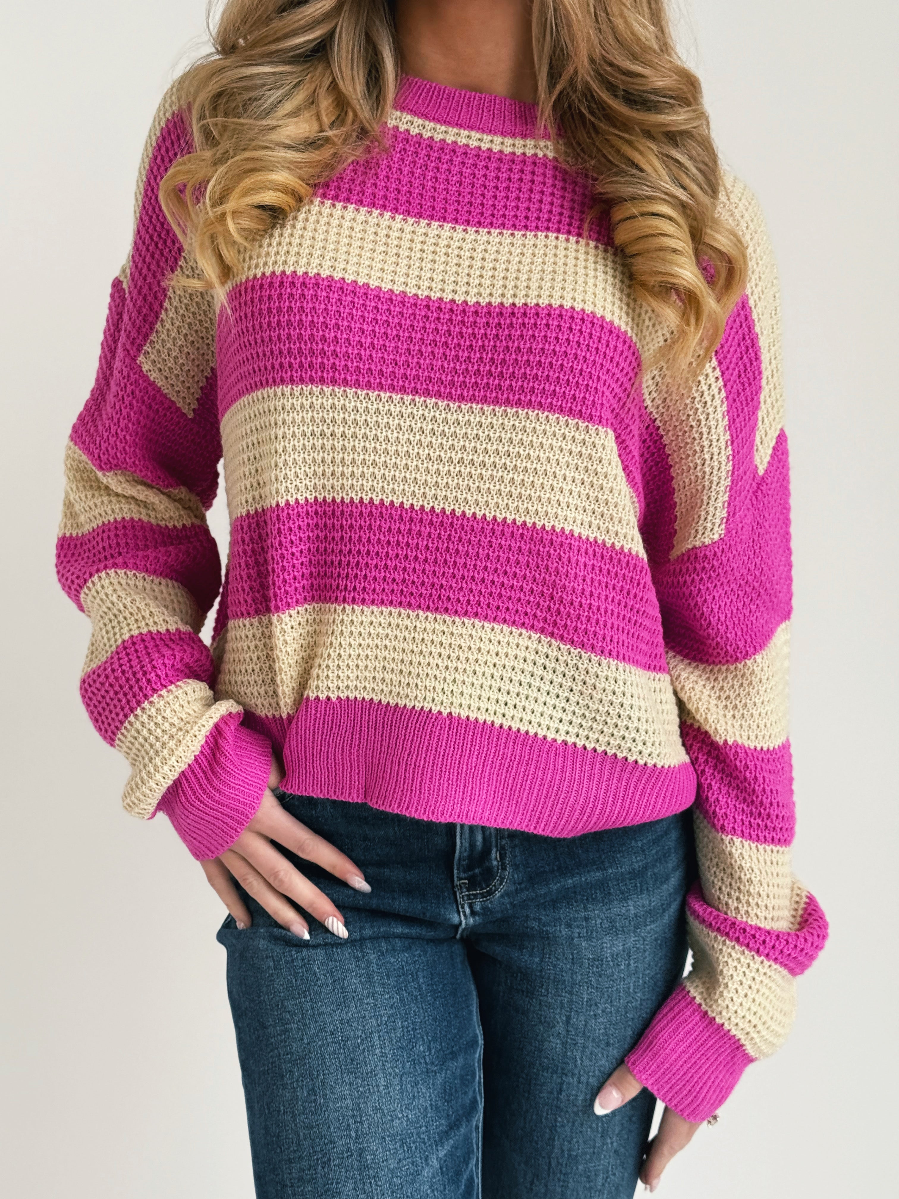 Love Bug Sweater - FUCHSIA - willows clothing SWEATER