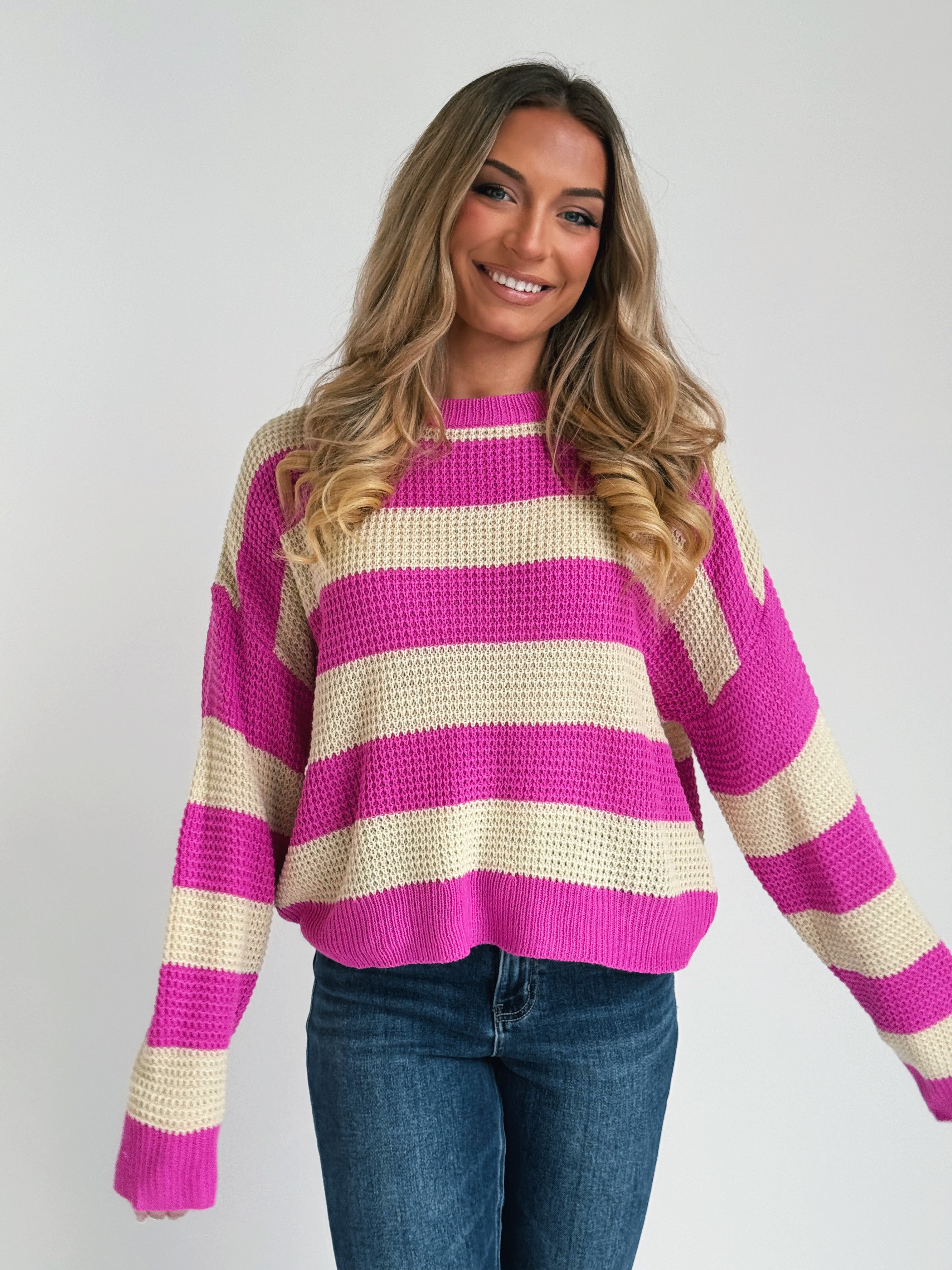 Love Bug Sweater - FUCHSIA - willows clothing SWEATER