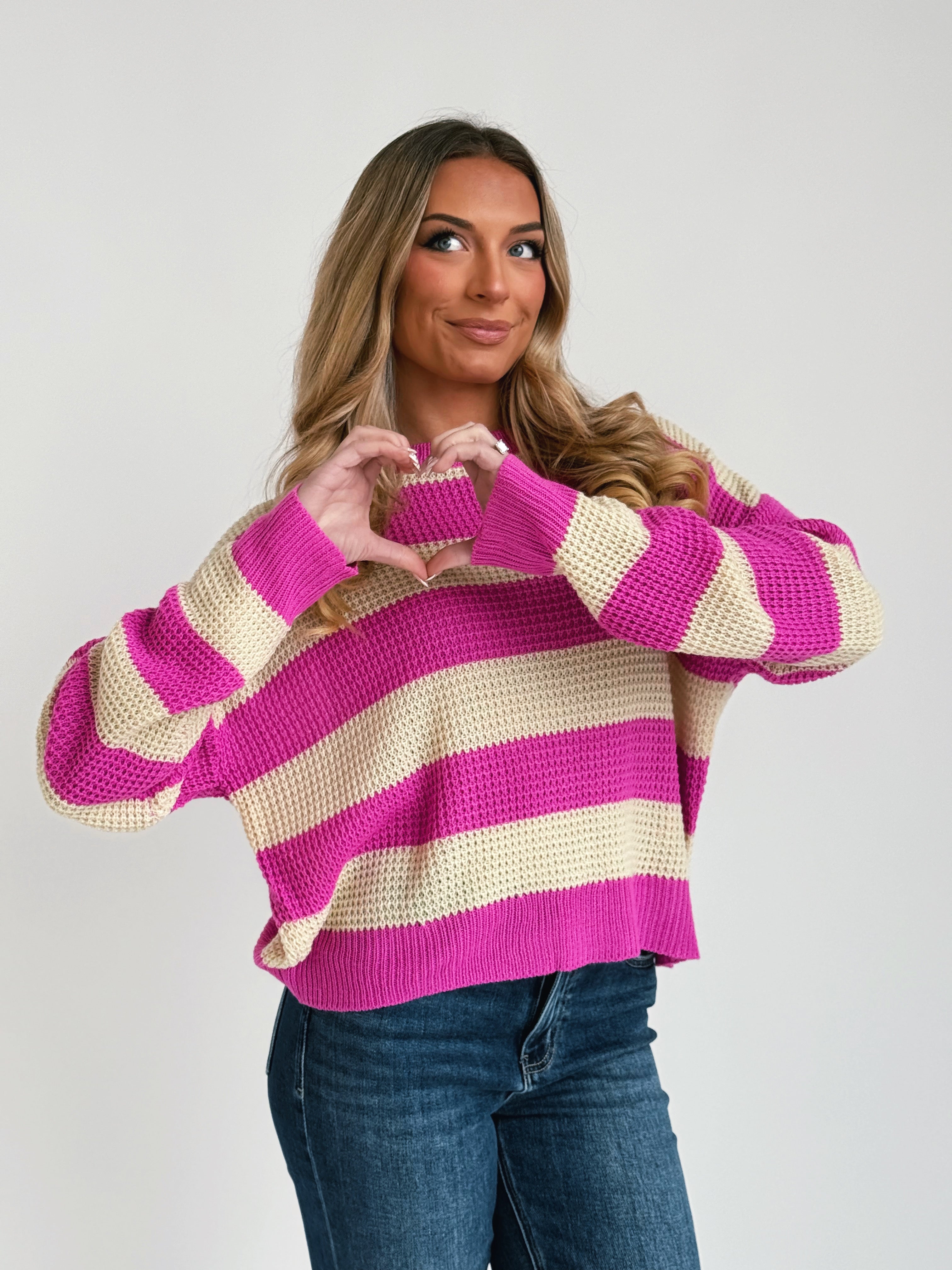 Love Bug Sweater - FUCHSIA - willows clothing SWEATER