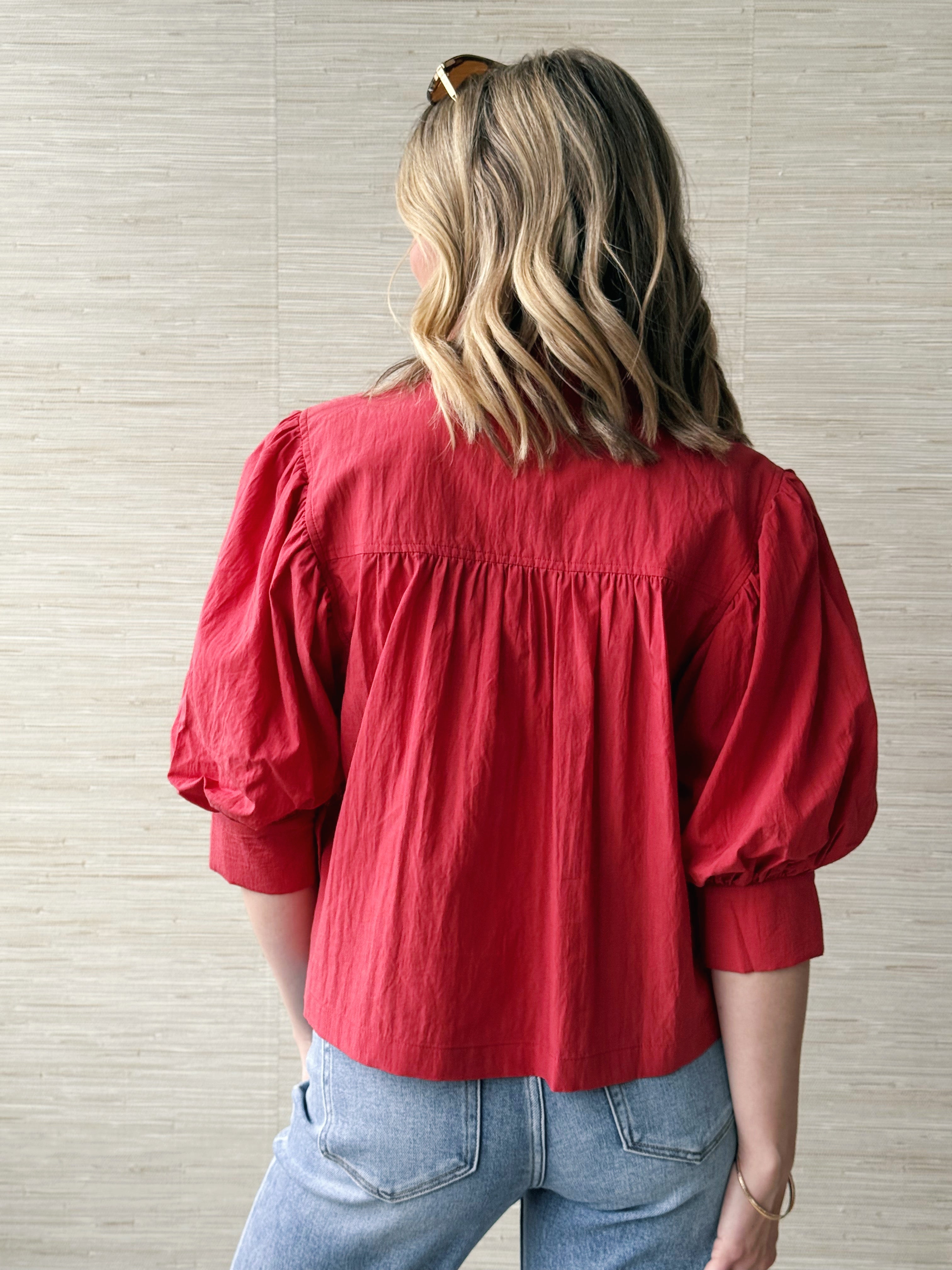 Lovely Blouse - TOMATO - willows clothing BLOUSE