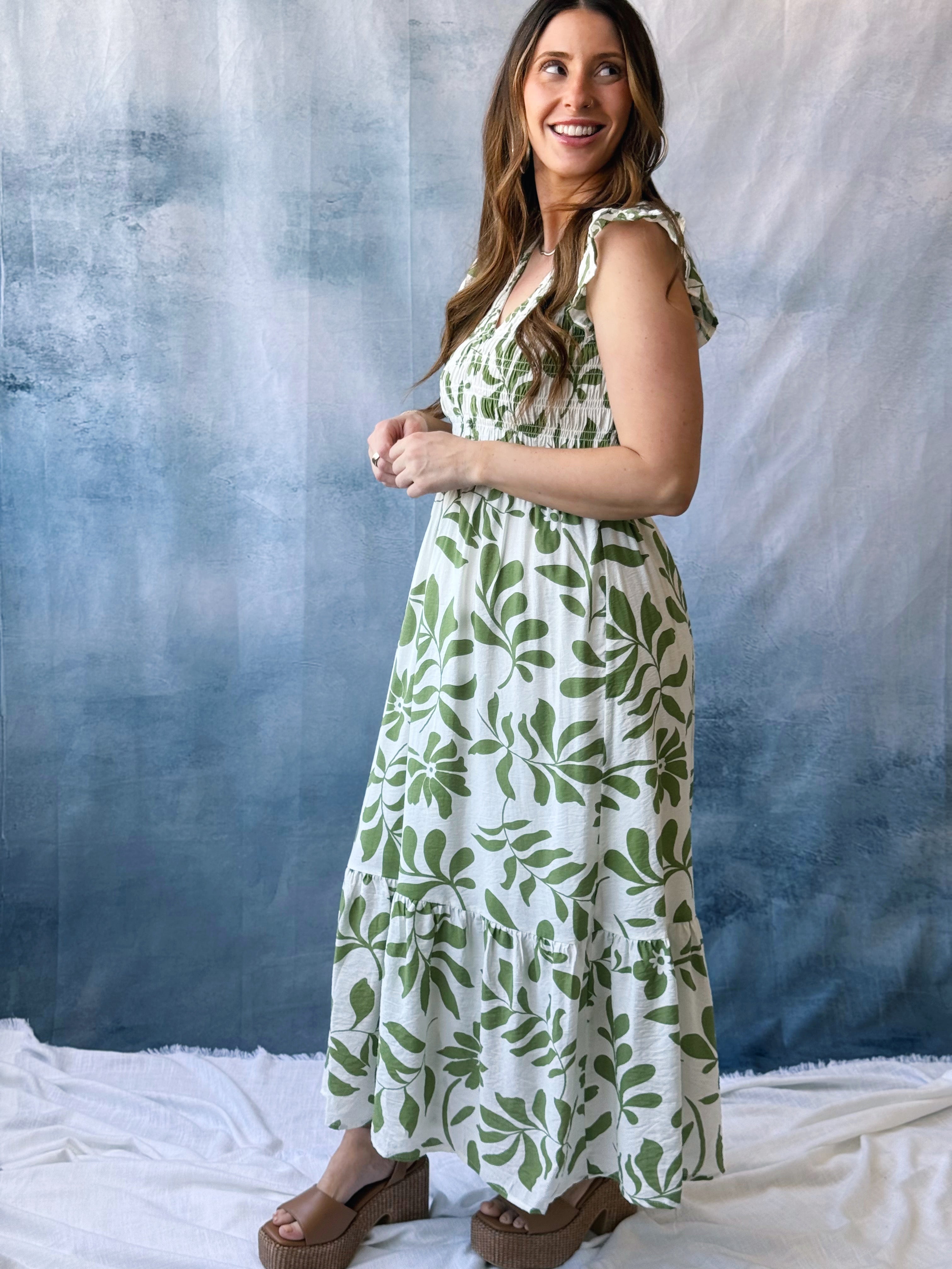 Lovely Day Dress - KIWI - willows clothing MIDI DRESS