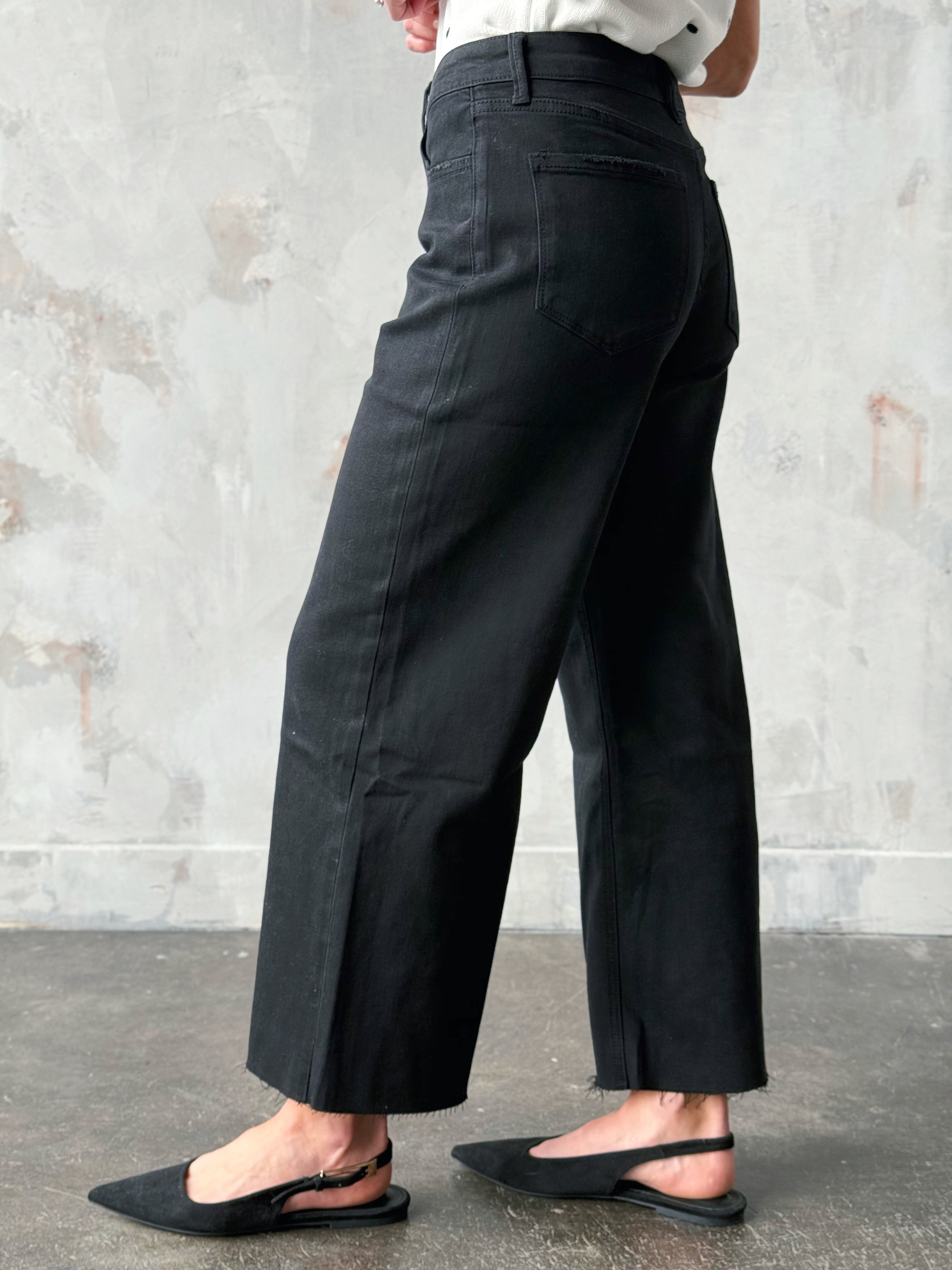 [LOVERVET] Laura Jean - JET BLACK - willows clothing CROP WIDE LEG