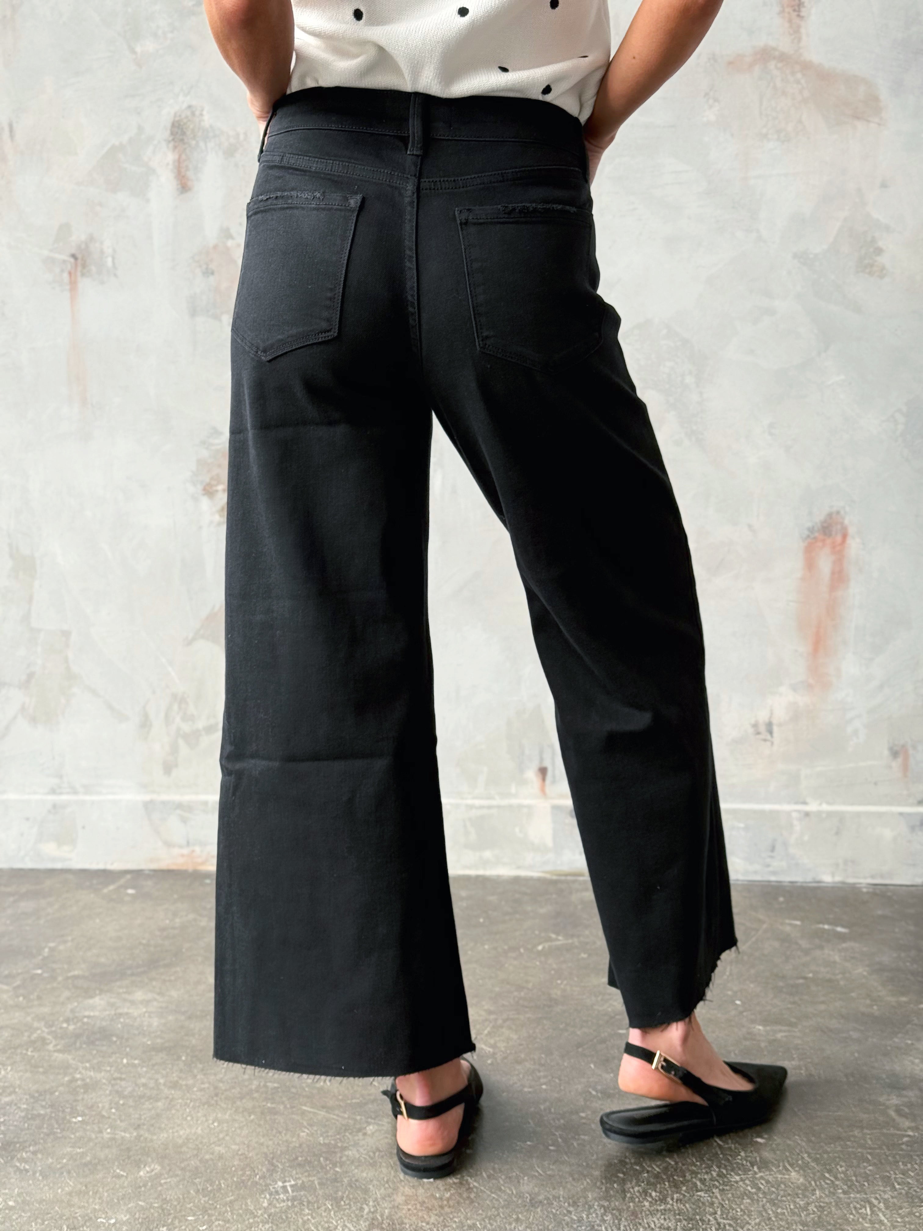 [LOVERVET] Laura Jean - JET BLACK - willows clothing CROP WIDE LEG