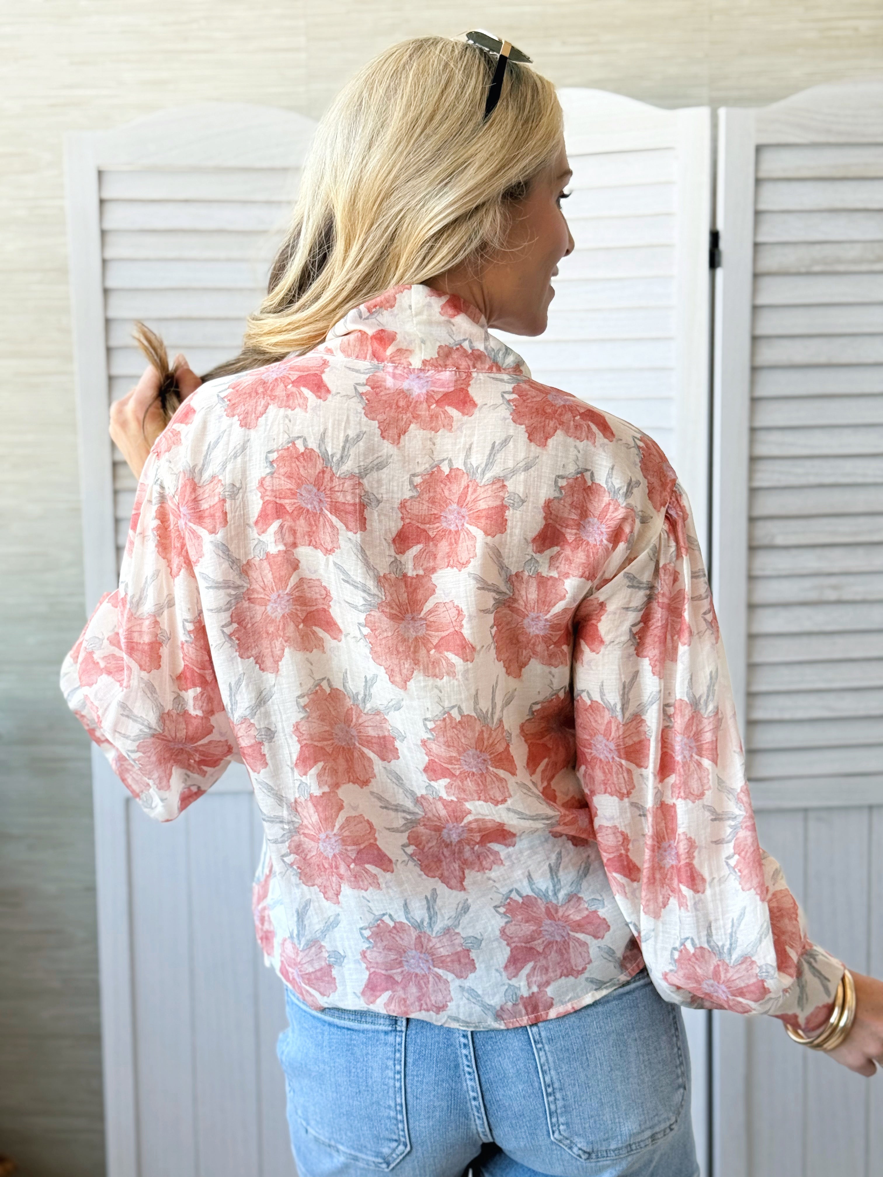Lucille Blouse - POPPY SAND - willows clothing BLOUSE
