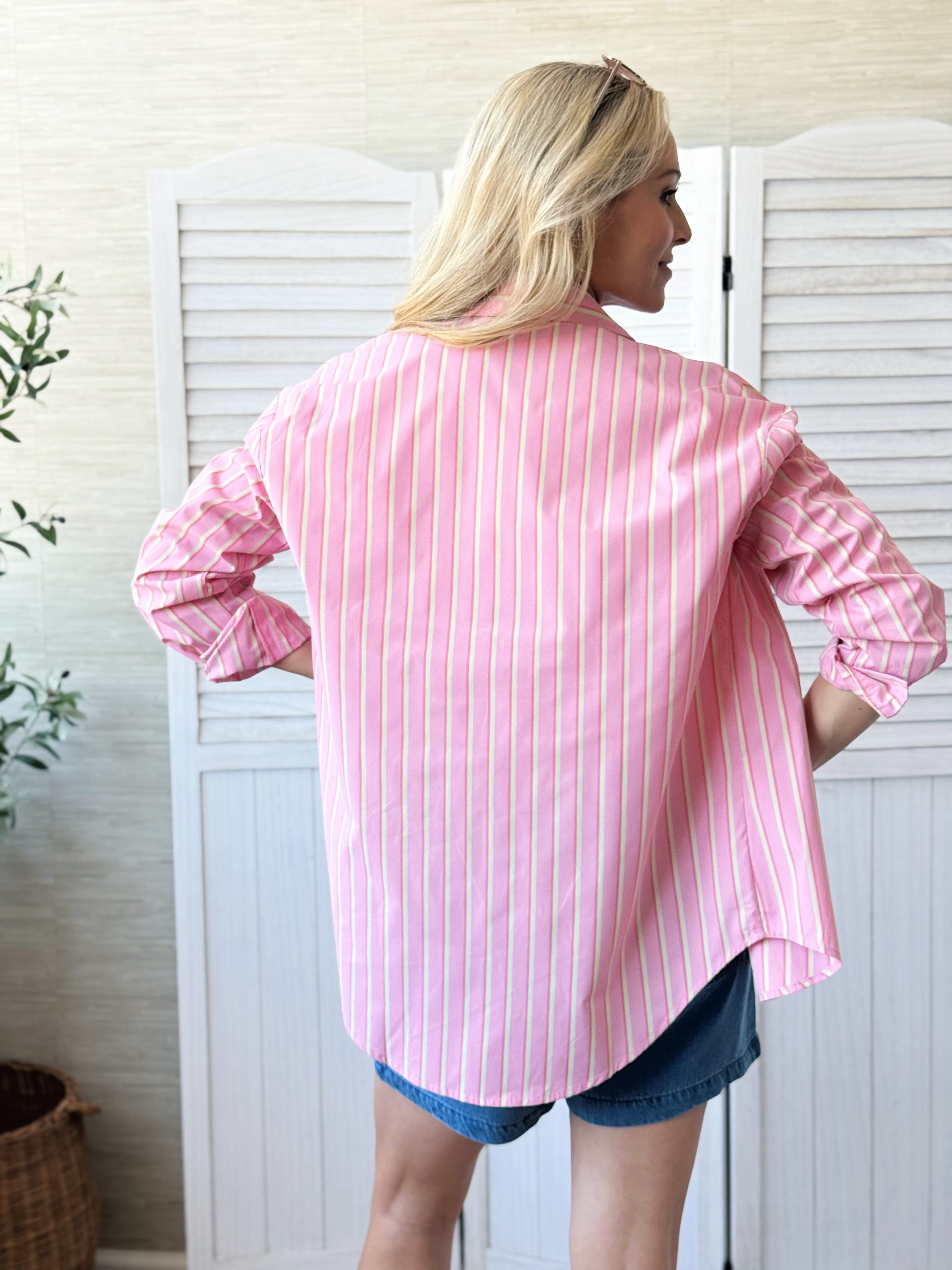 Maddy Shirt - STRAWBERRY - willows clothing L/S SHIRT
