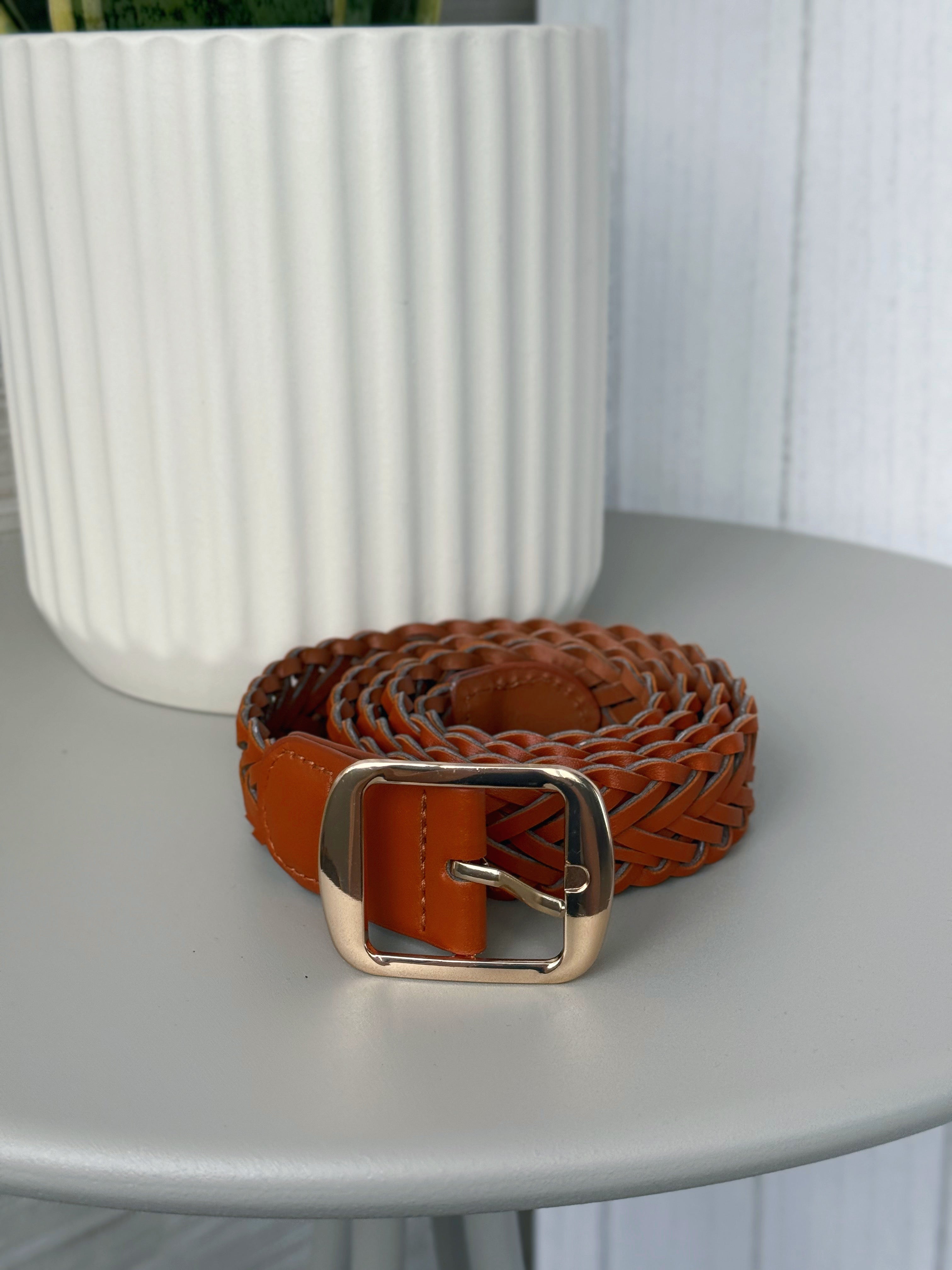 Maikki Braided Belt - BROWN - willows clothing Belts