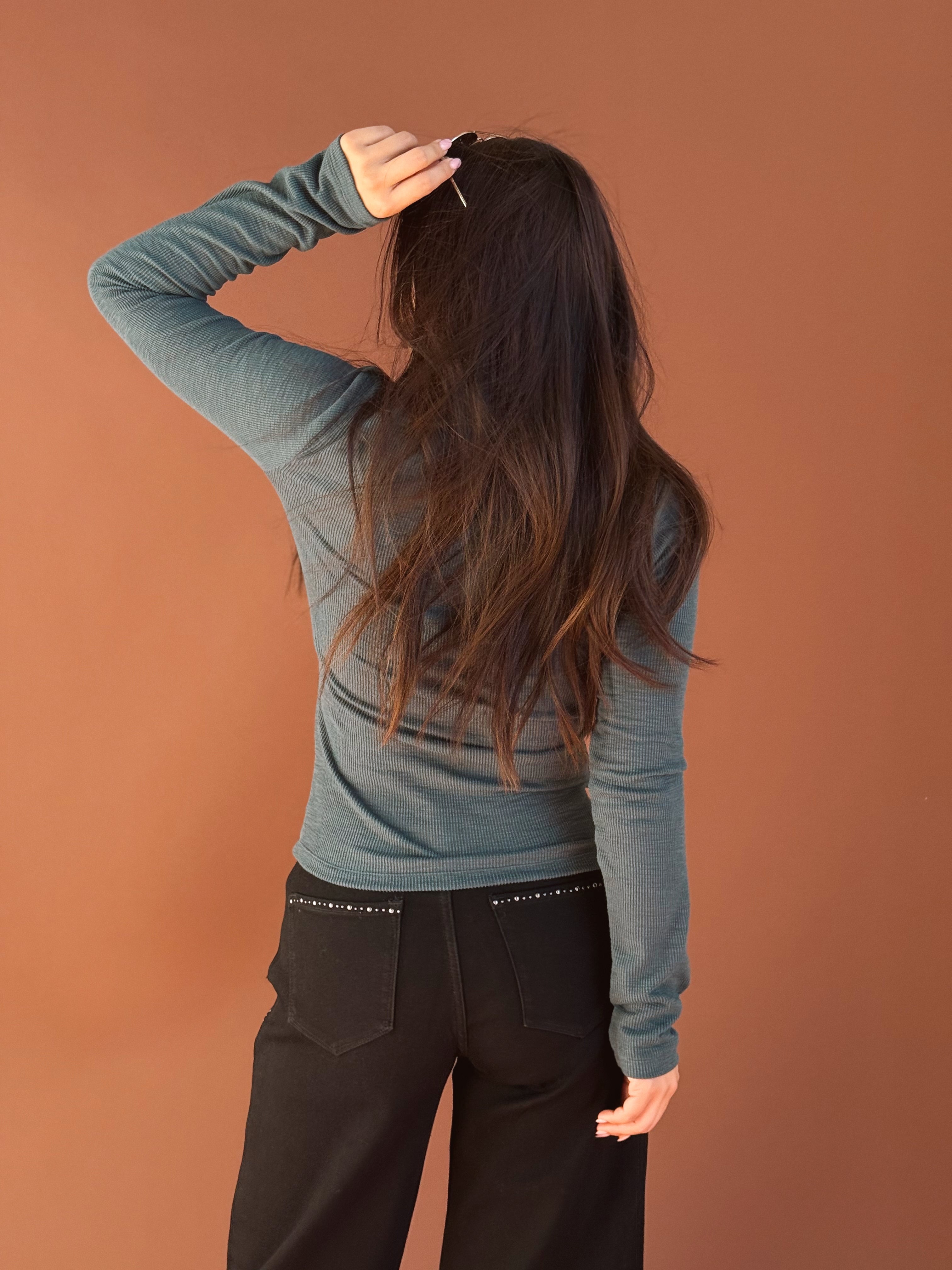 Mara Top - FOREST GREEN - willows clothing L/S SHIRT