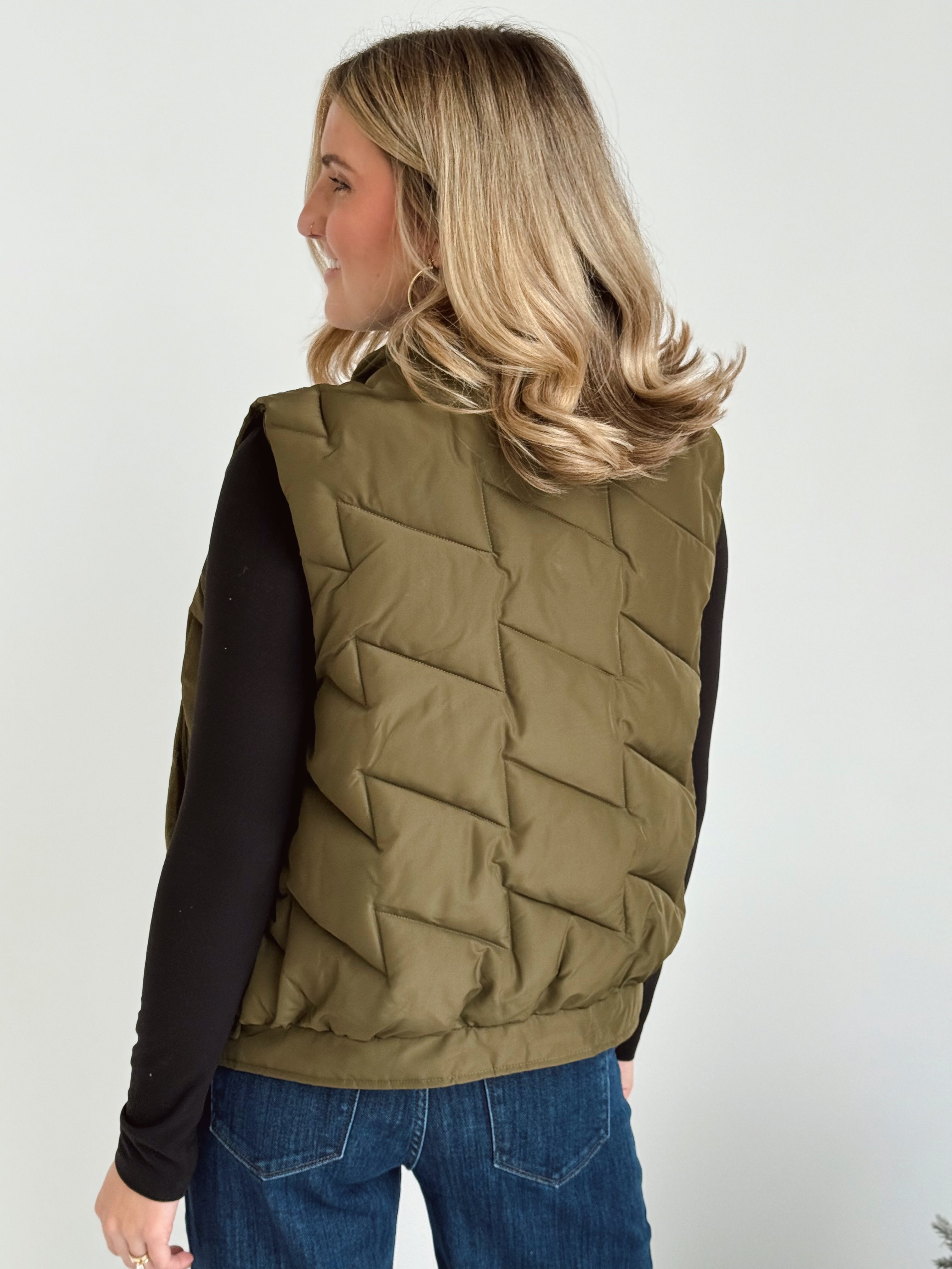 Marcel Vest - OLIVE - willows clothing VEST