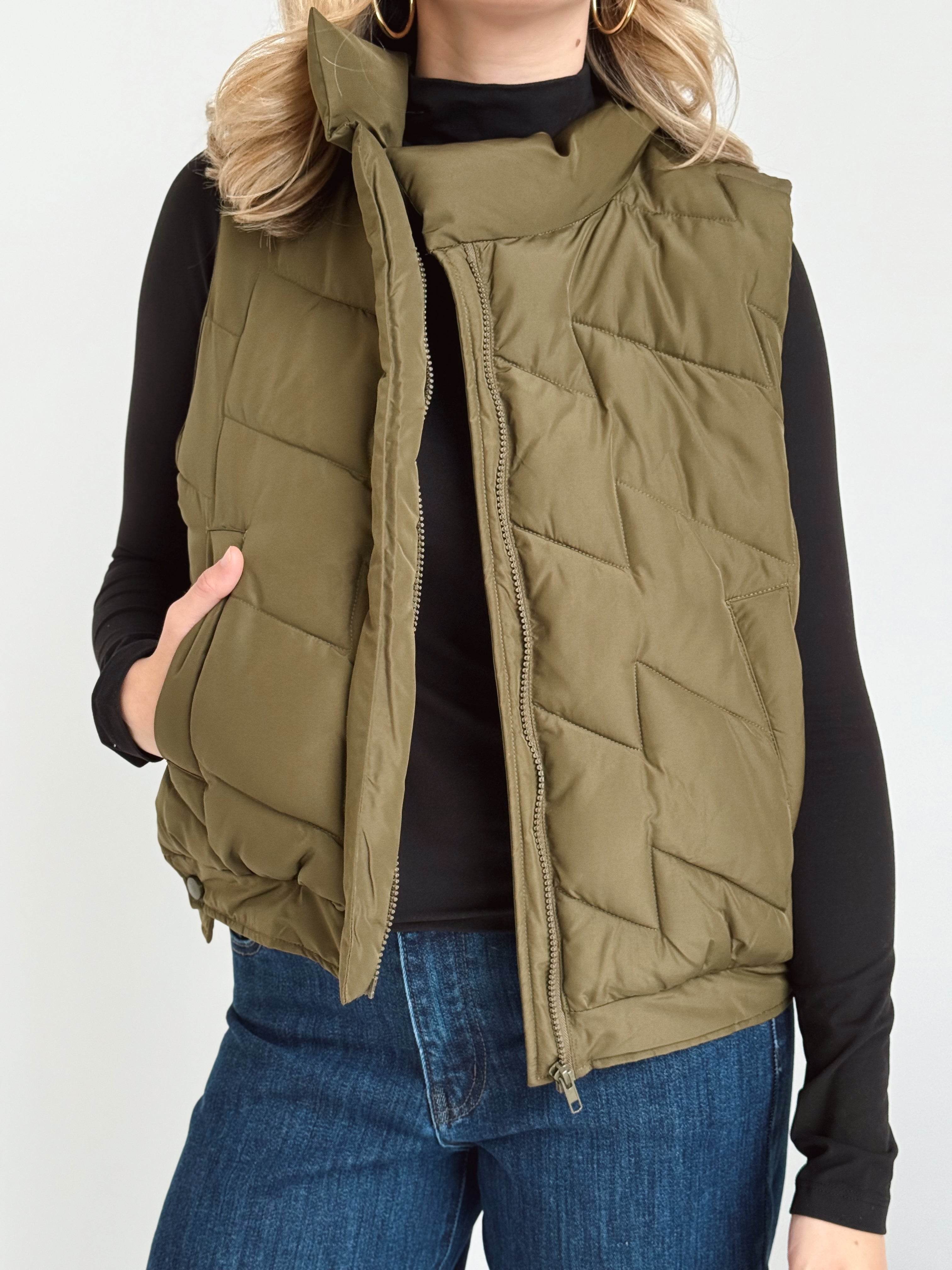 Marcel Vest - OLIVE - willows clothing VEST