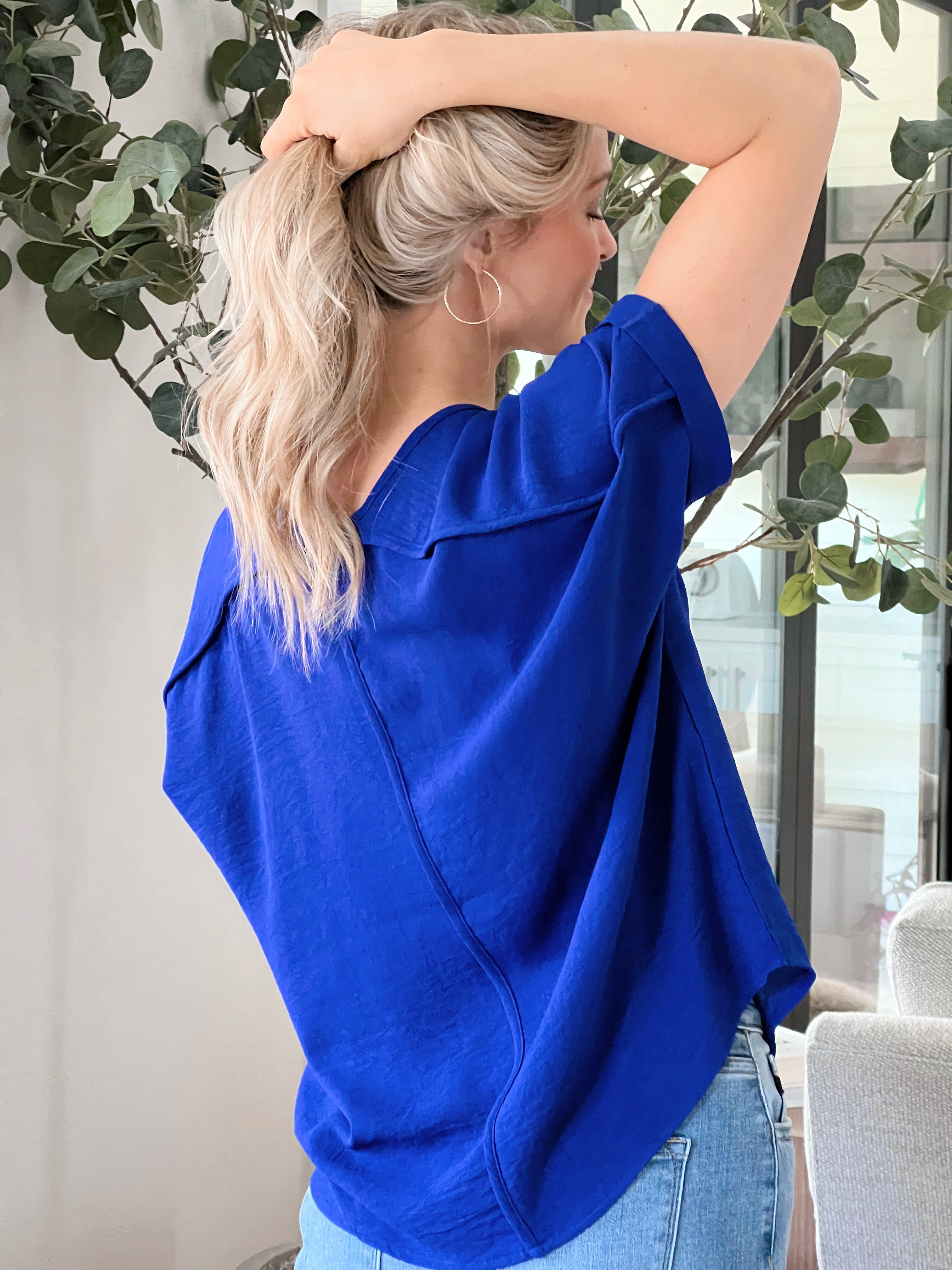 Marcia Blouse - ROYAL BLUE - willows clothing BLOUSE