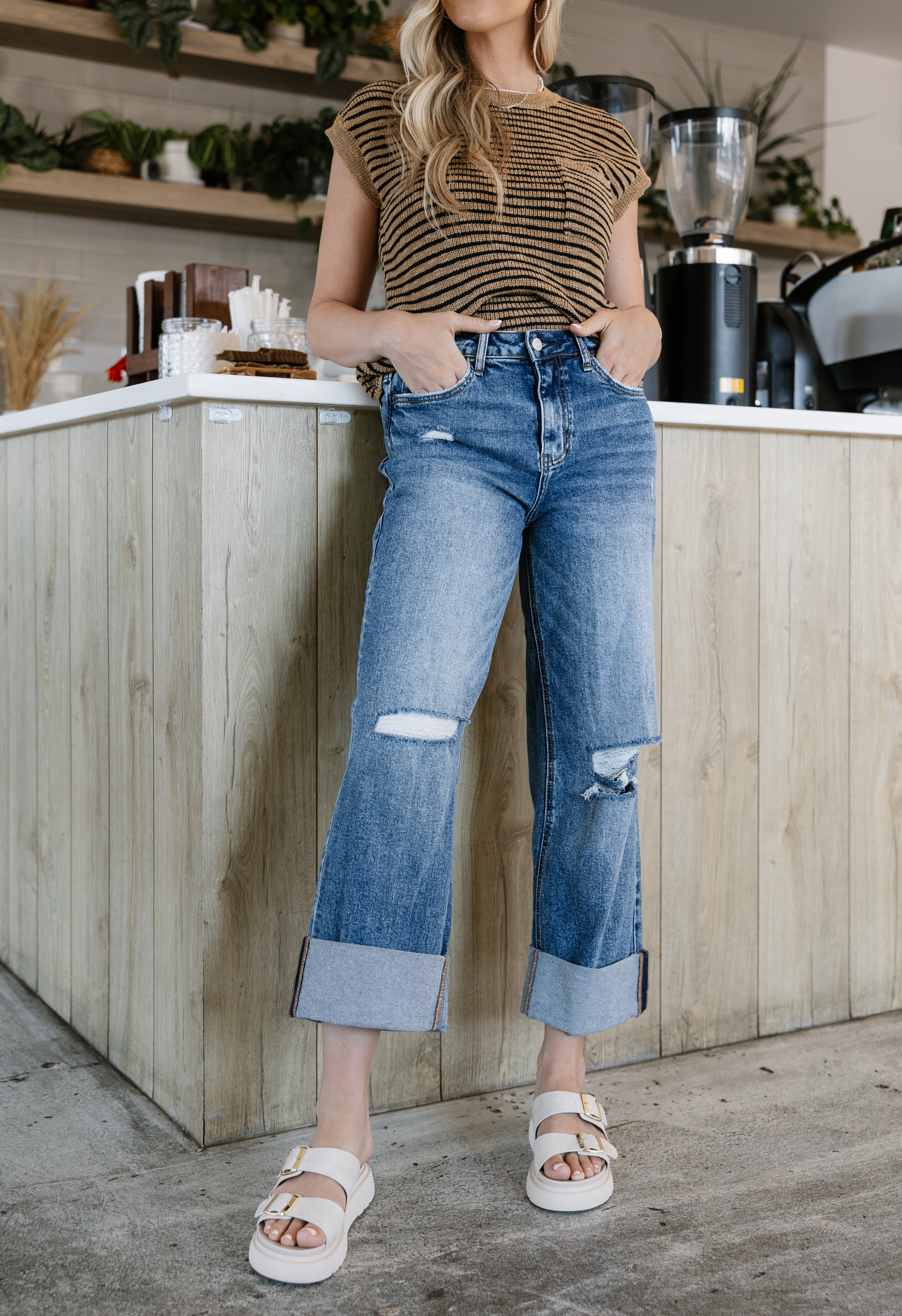 Margo Jeans - MEDIUM - willows clothing CROP WIDE LEG
