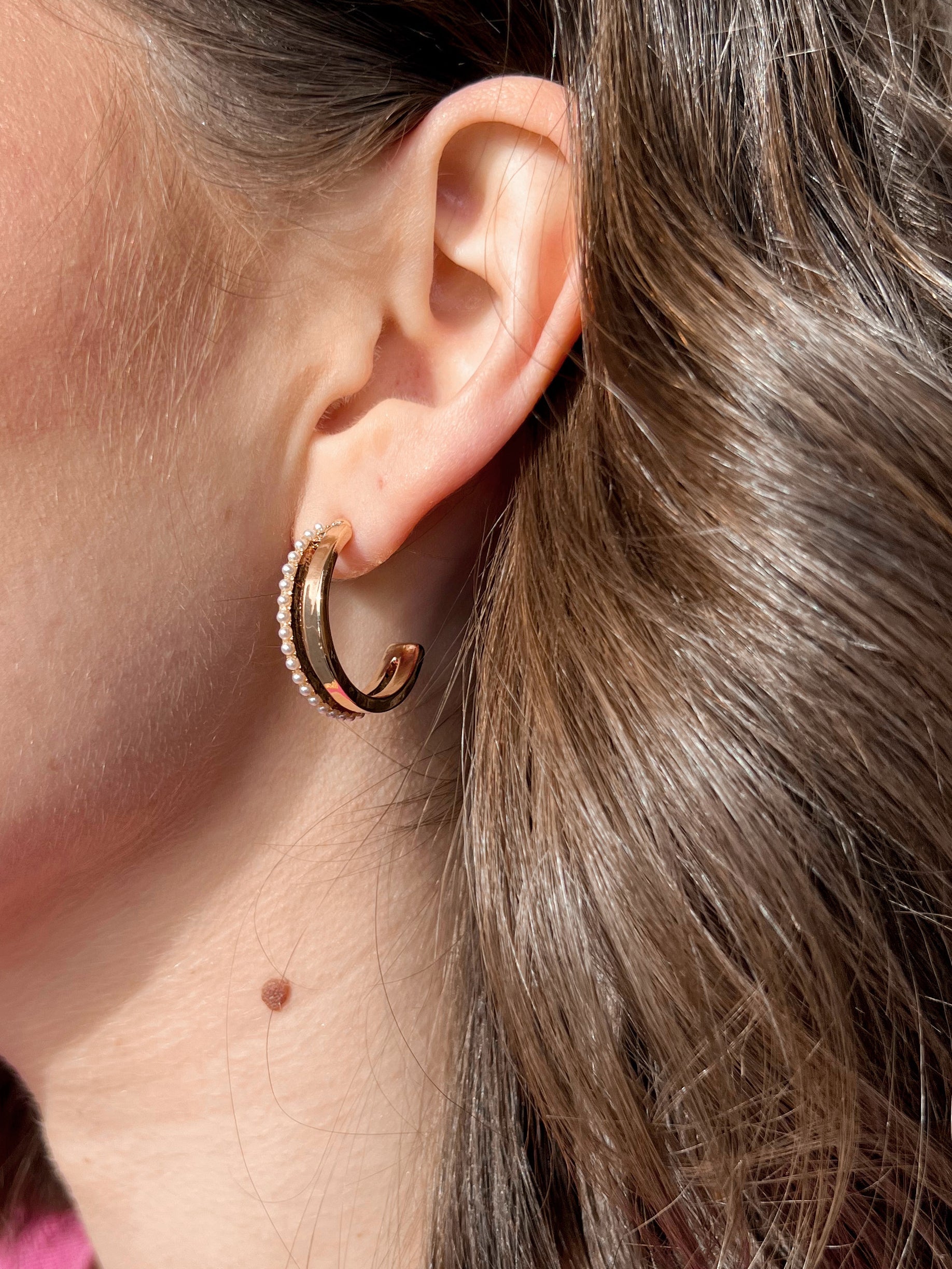 Mari Hoops - GOLD - willows clothing EARRINGS