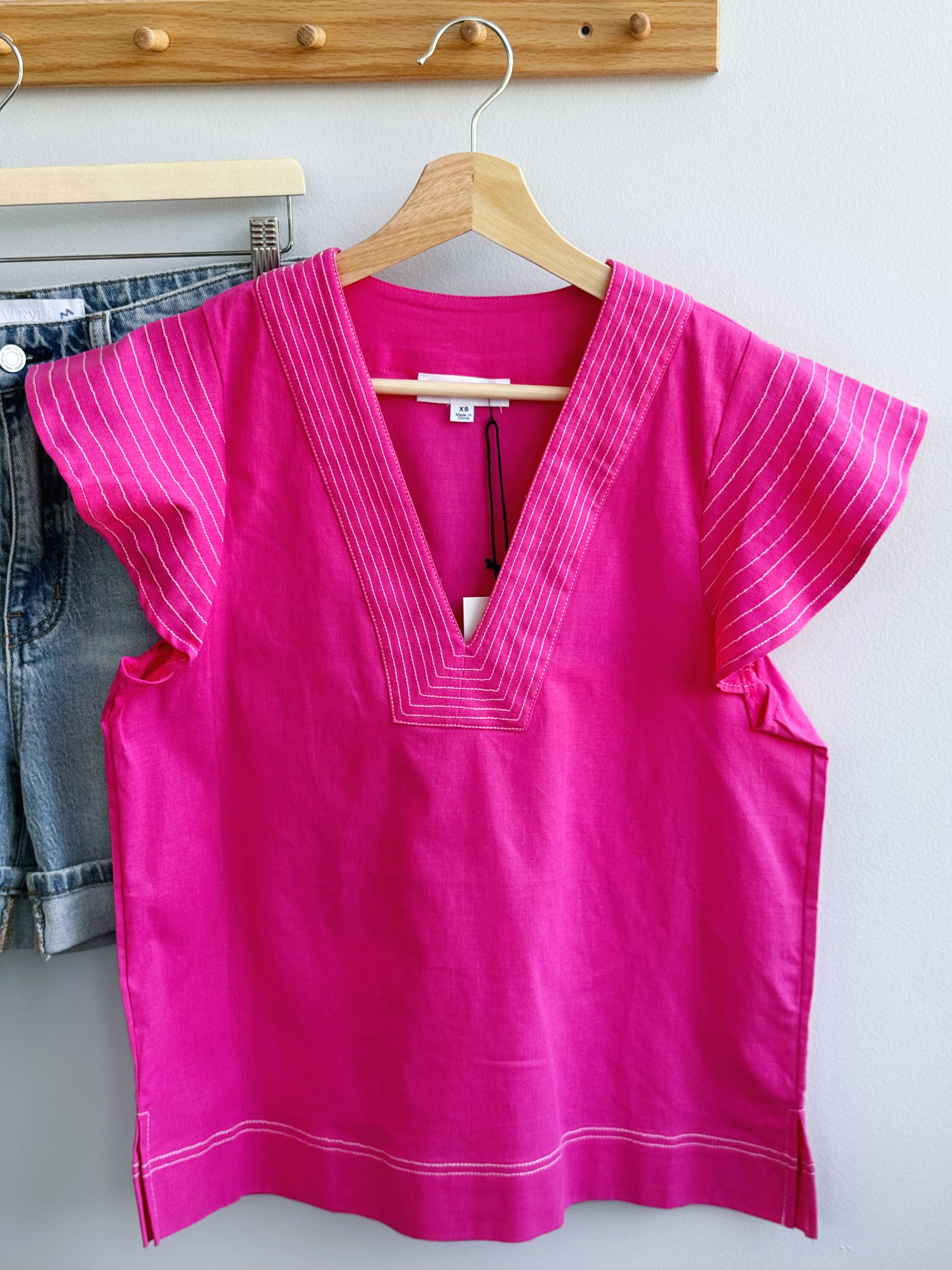 Maude Blouse - PINK - willows clothing S/S SHIRT