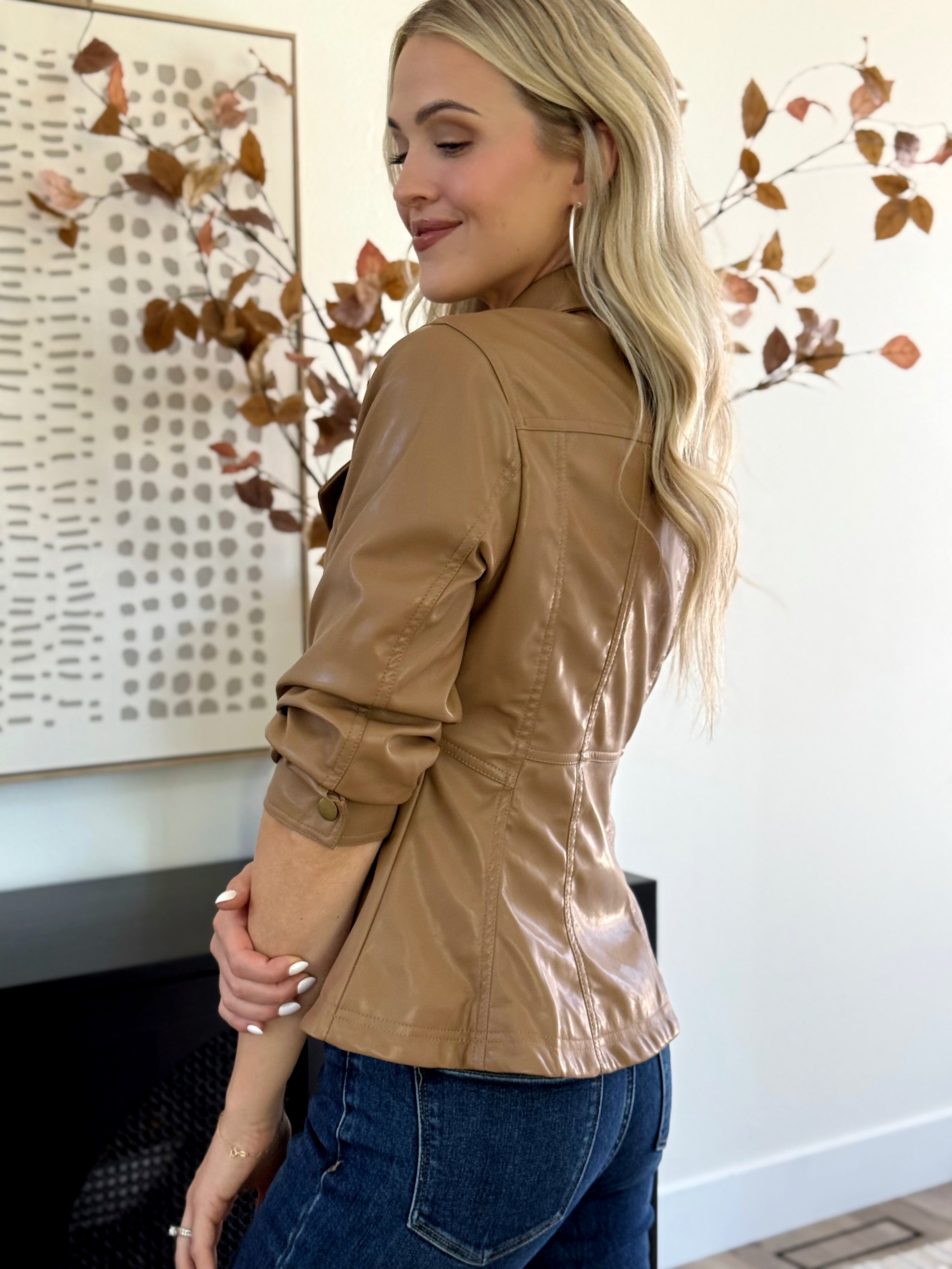 Mavis Jacket - CAMEL - willows clothing JACKET