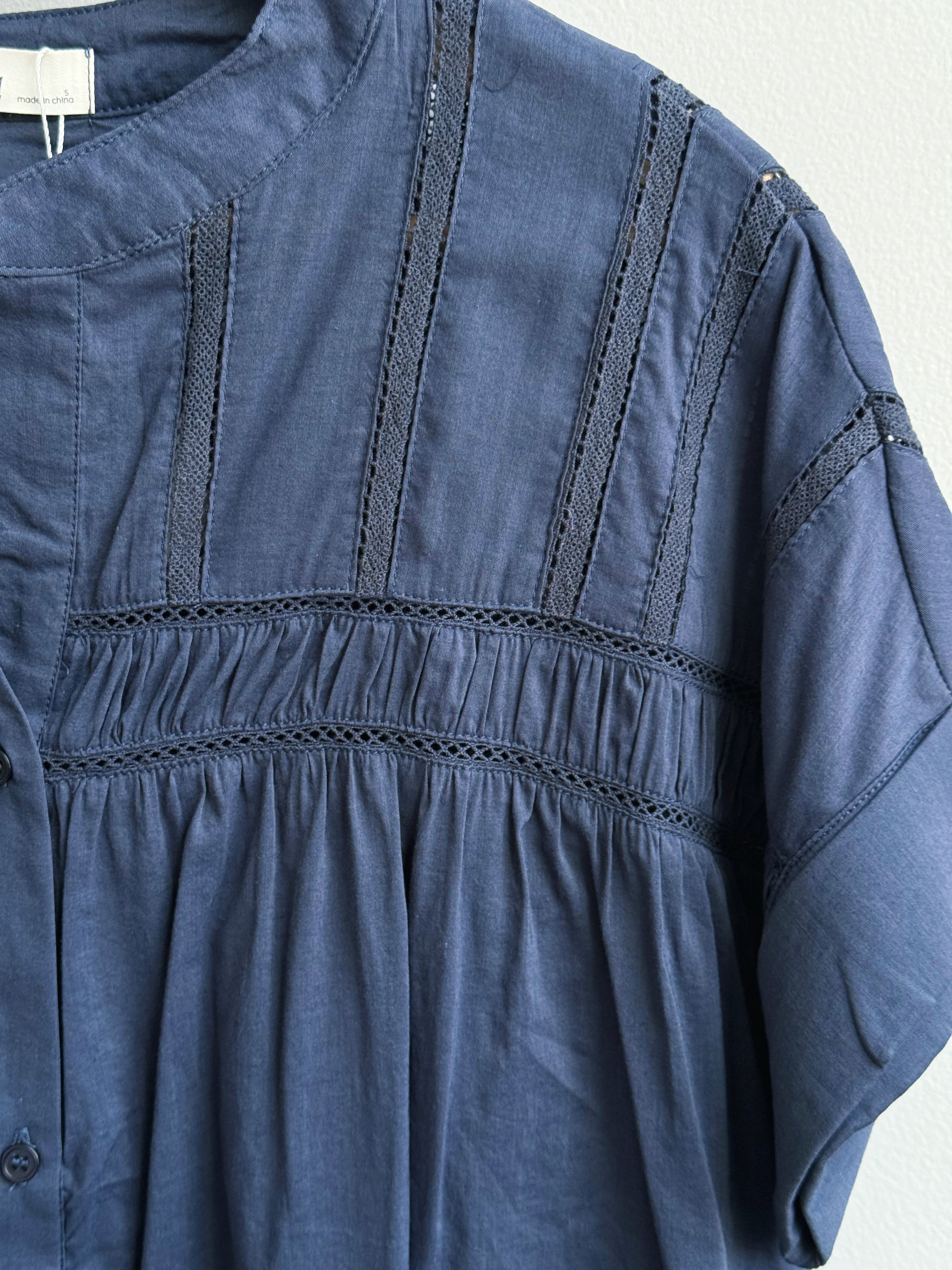 Maxie Blouse - INDIGO - willows clothing BLOUSE