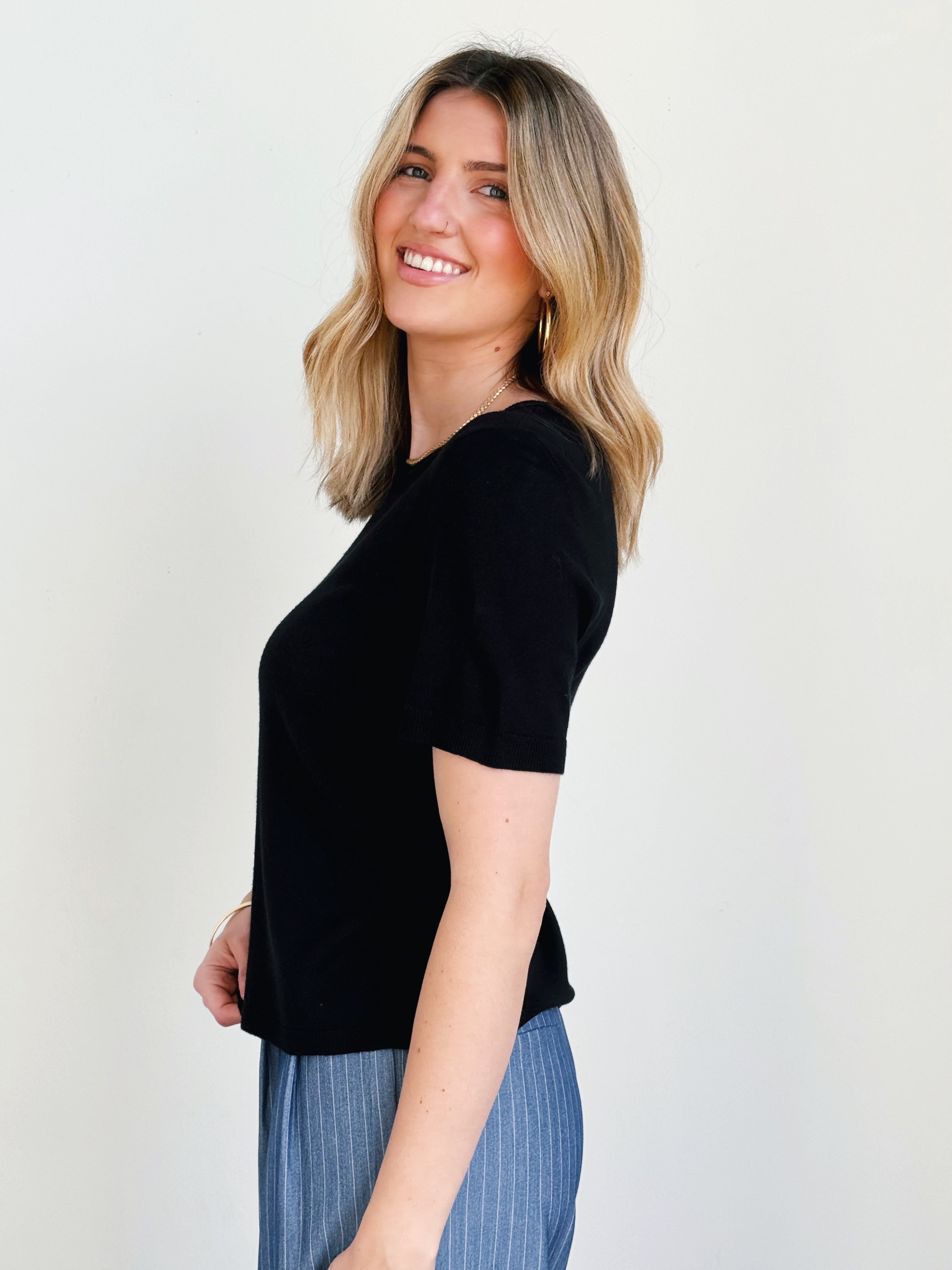 McKenzie Sweater - BLACK - willows clothing SWEATER