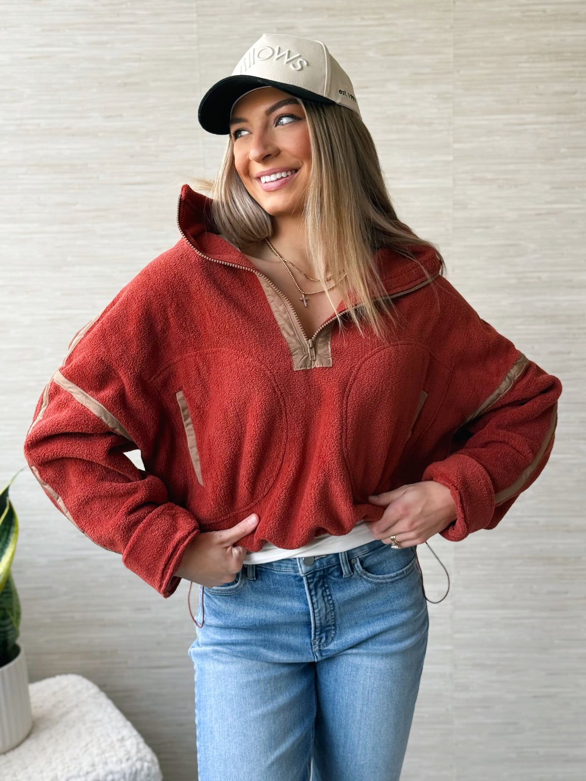 Meet Me at the Pumpkin Patch Sweatshirt - BRICK - willows clothing SWEATSHIRT
