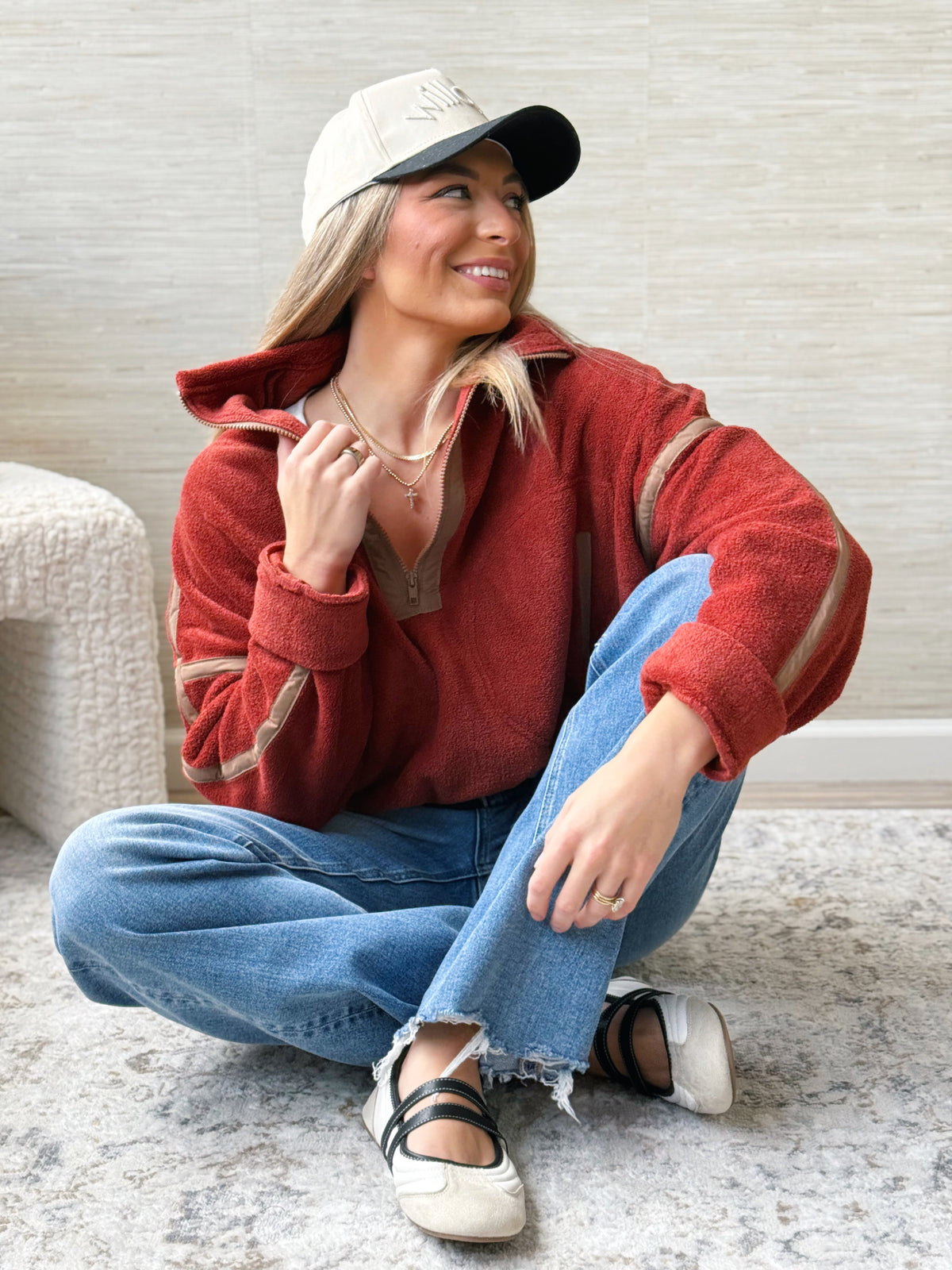 Meet Me at the Pumpkin Patch Sweatshirt - BRICK - willows clothing SWEATSHIRT