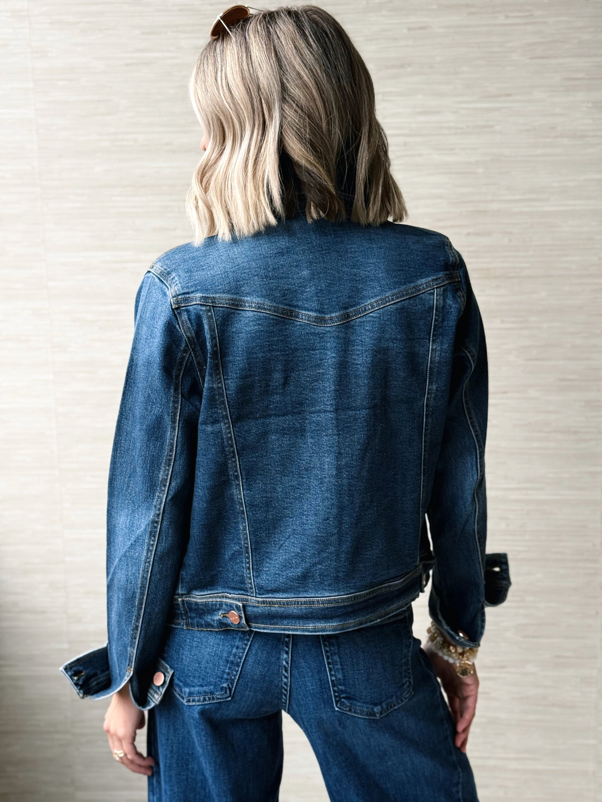 Mia Denim Jacket - DARK - willows clothing DENIM JACKET