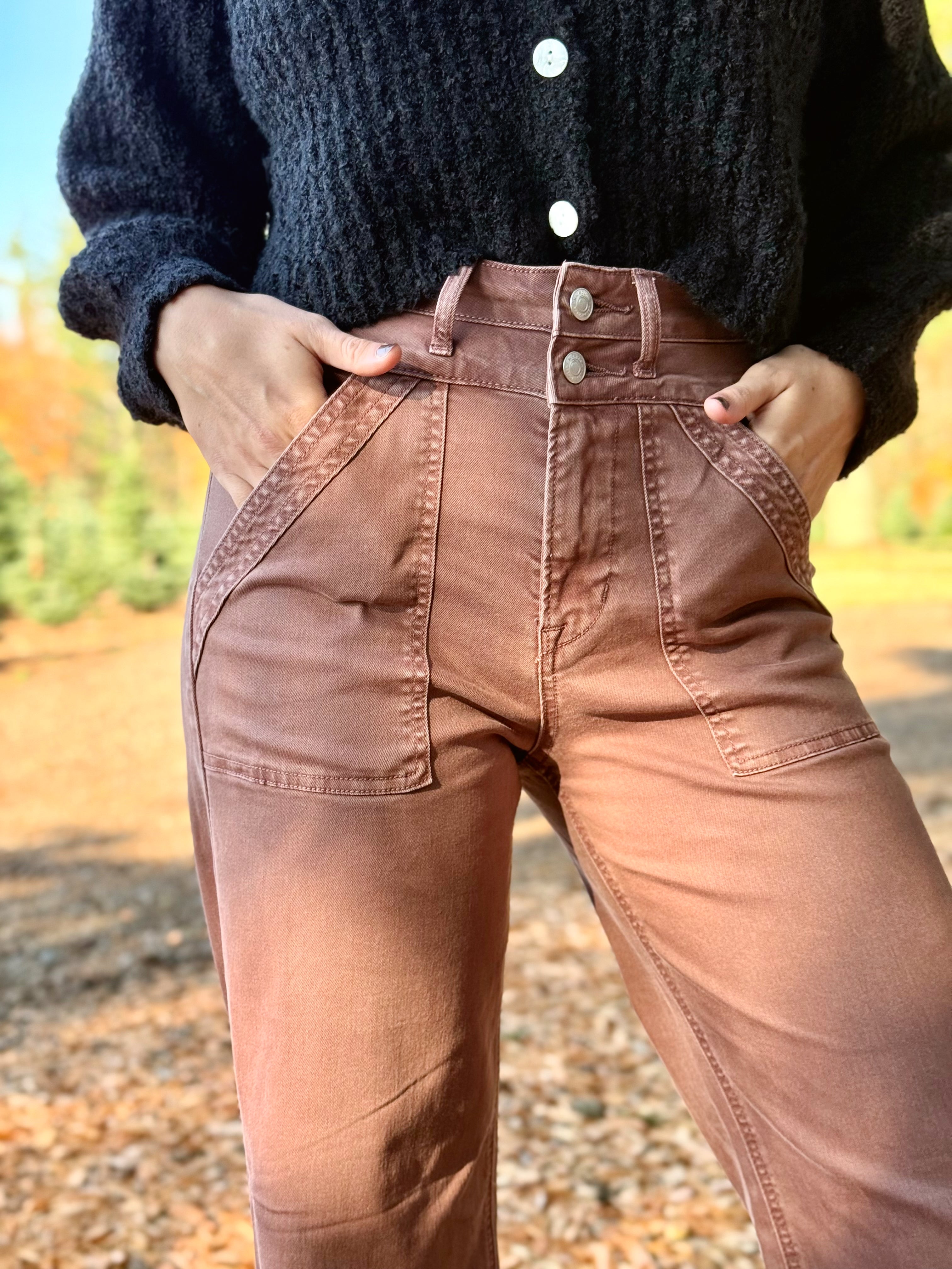 [MICA] Arden Jean - COCOA - willows clothing WIDE LEG