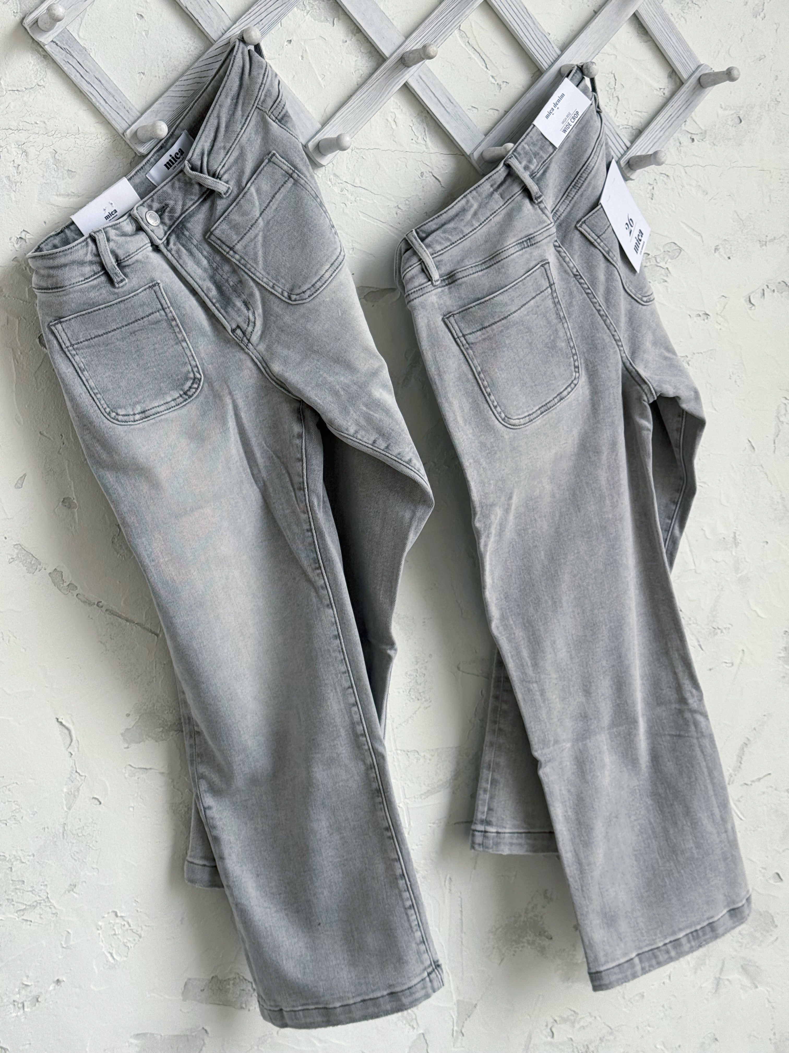 [MICA] Audrie Jean - NARDO GREY - willows clothing CROP WIDE LEG