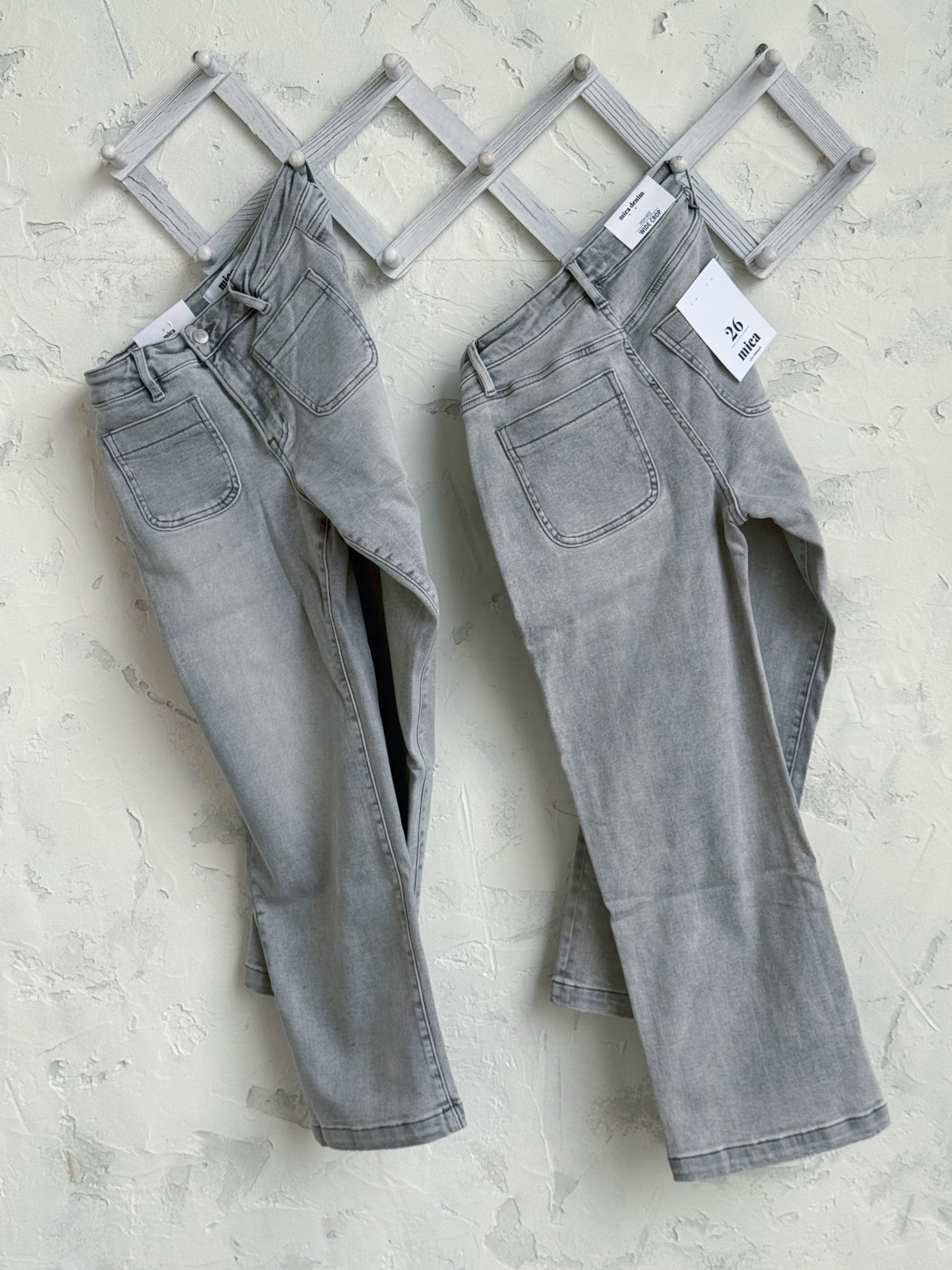 [MICA] Audrie Jean - NARDO GREY - willows clothing CROP WIDE LEG