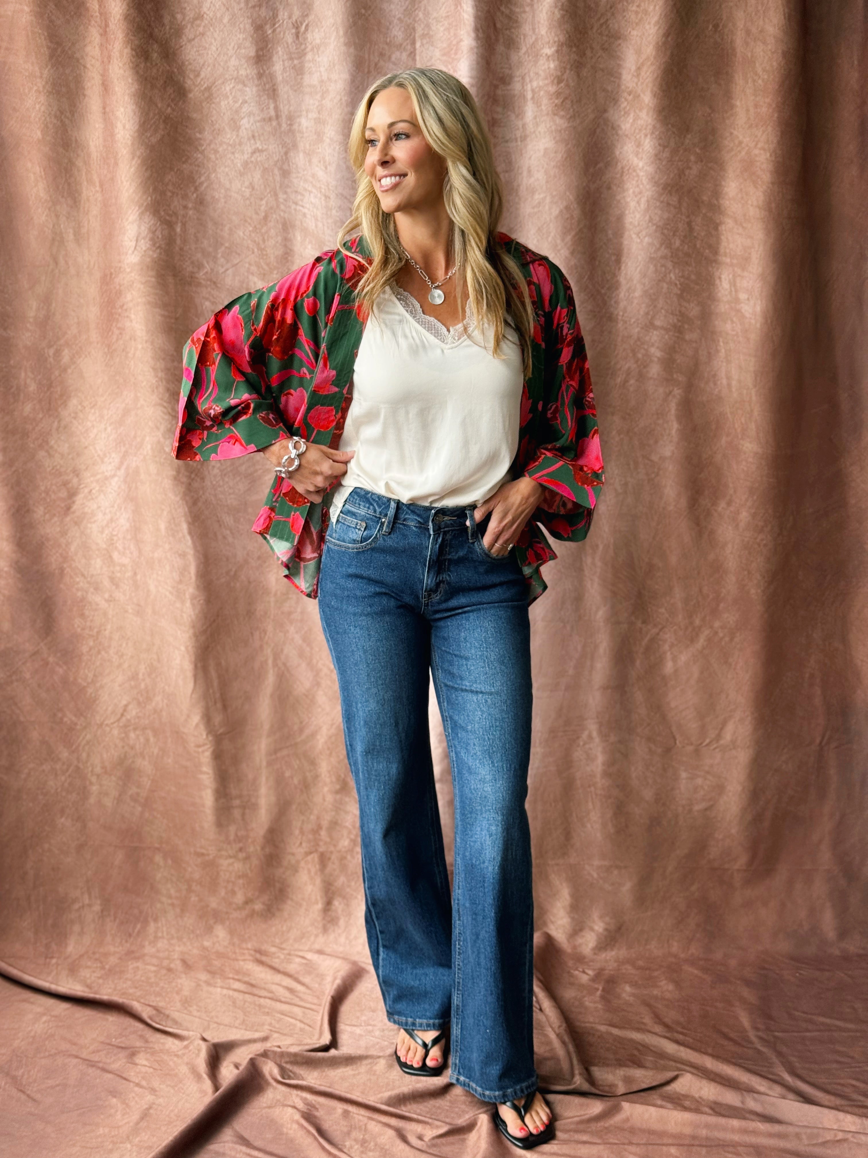 [MICA] Ava Grace Wide Leg Jean - VULCAN - willows clothing WIDE LEG