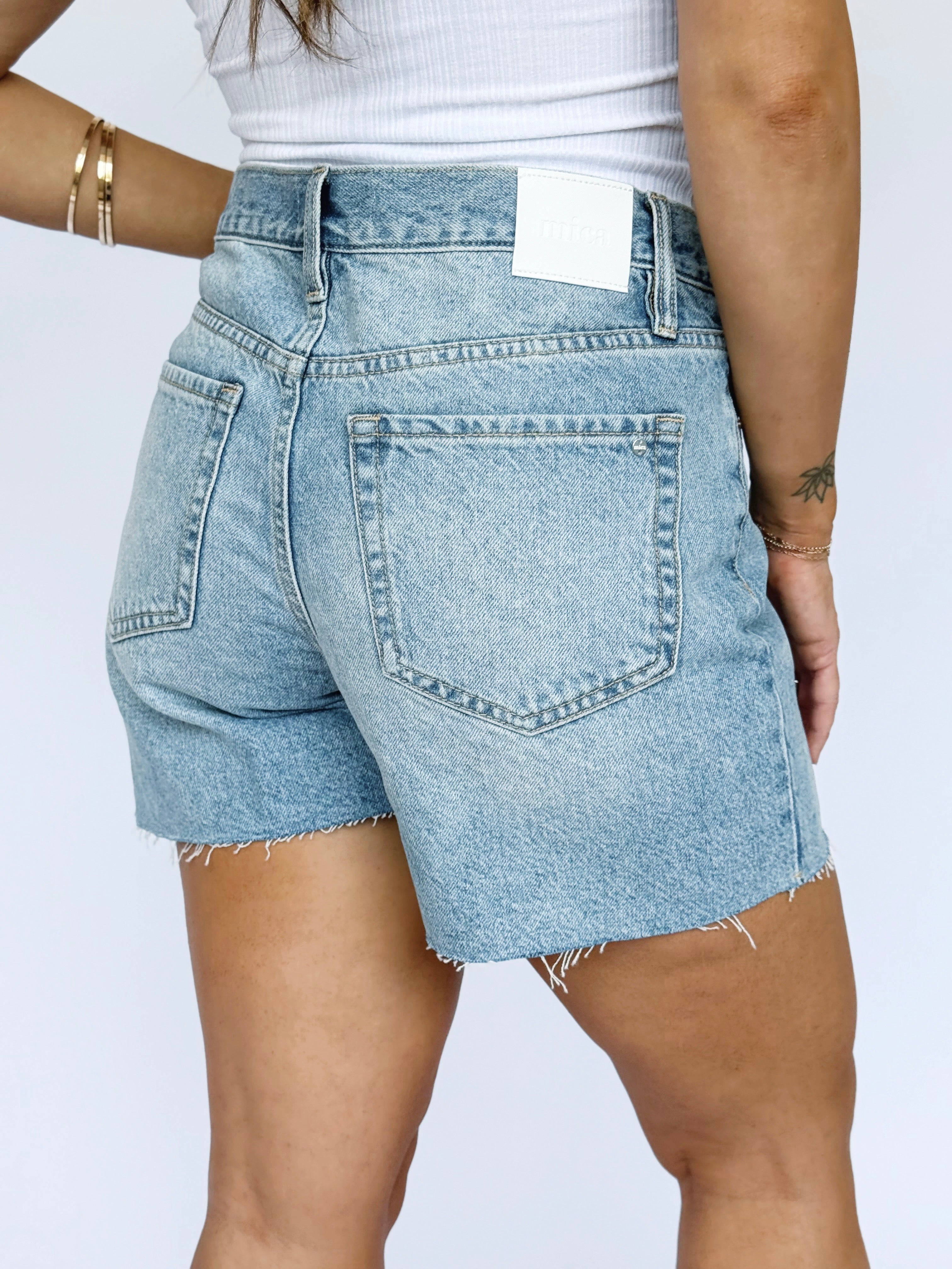 [MICA] Devon Denim Shorts - TARAWEAR - willows clothing SHORTS