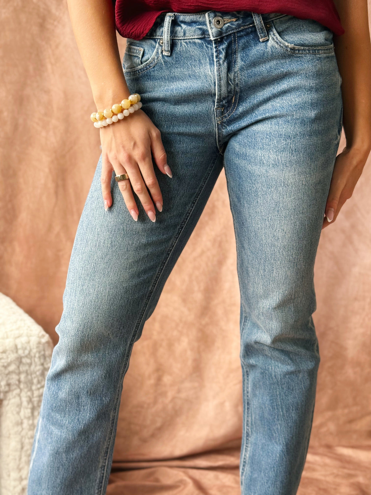 [MICA] Karissa Straight Jean - CHATHAMS NAVY - willows clothing ANKLE