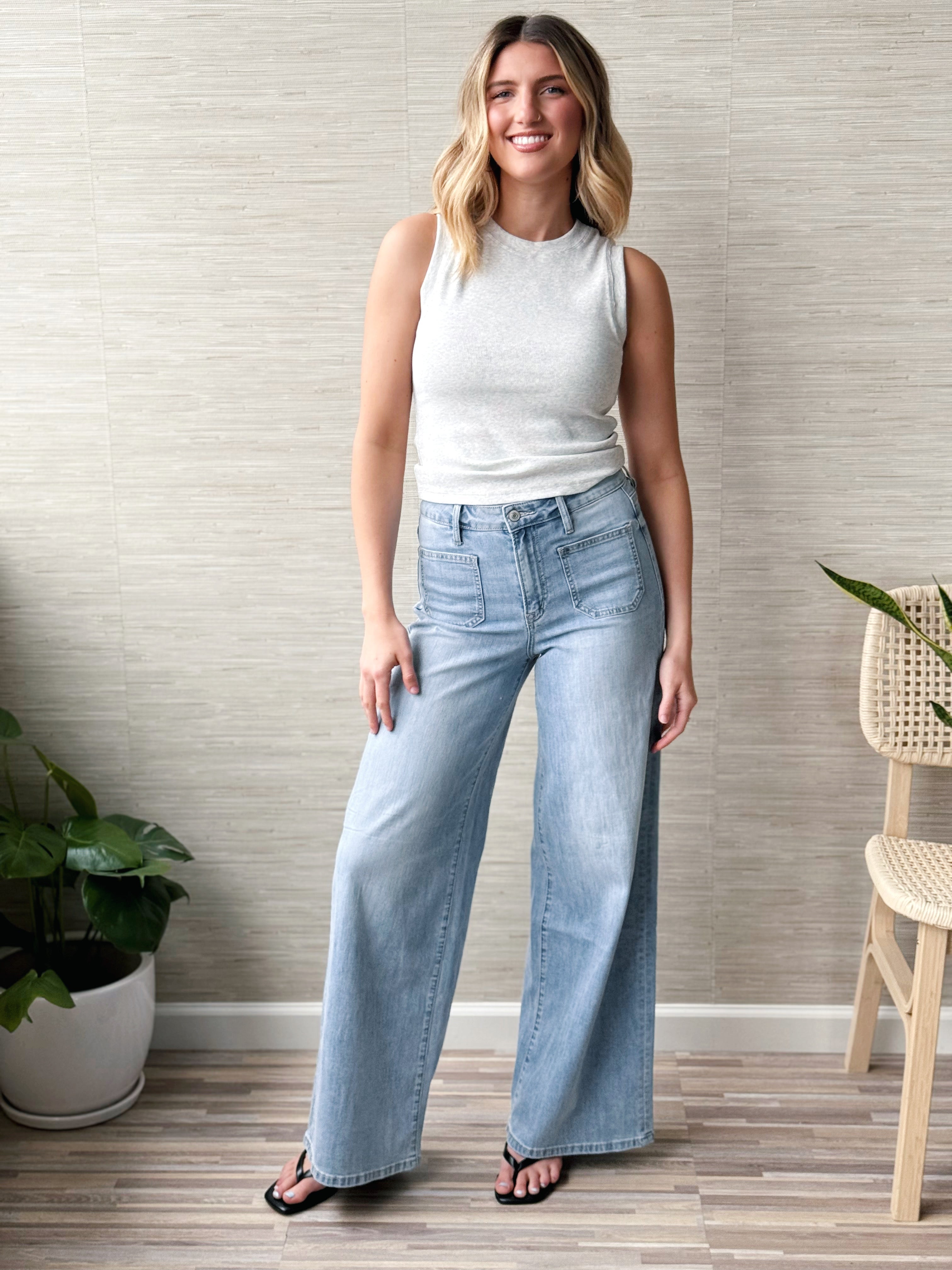 [MICA] Reggie Jean - LINK WATER - willows clothing WIDE LEG