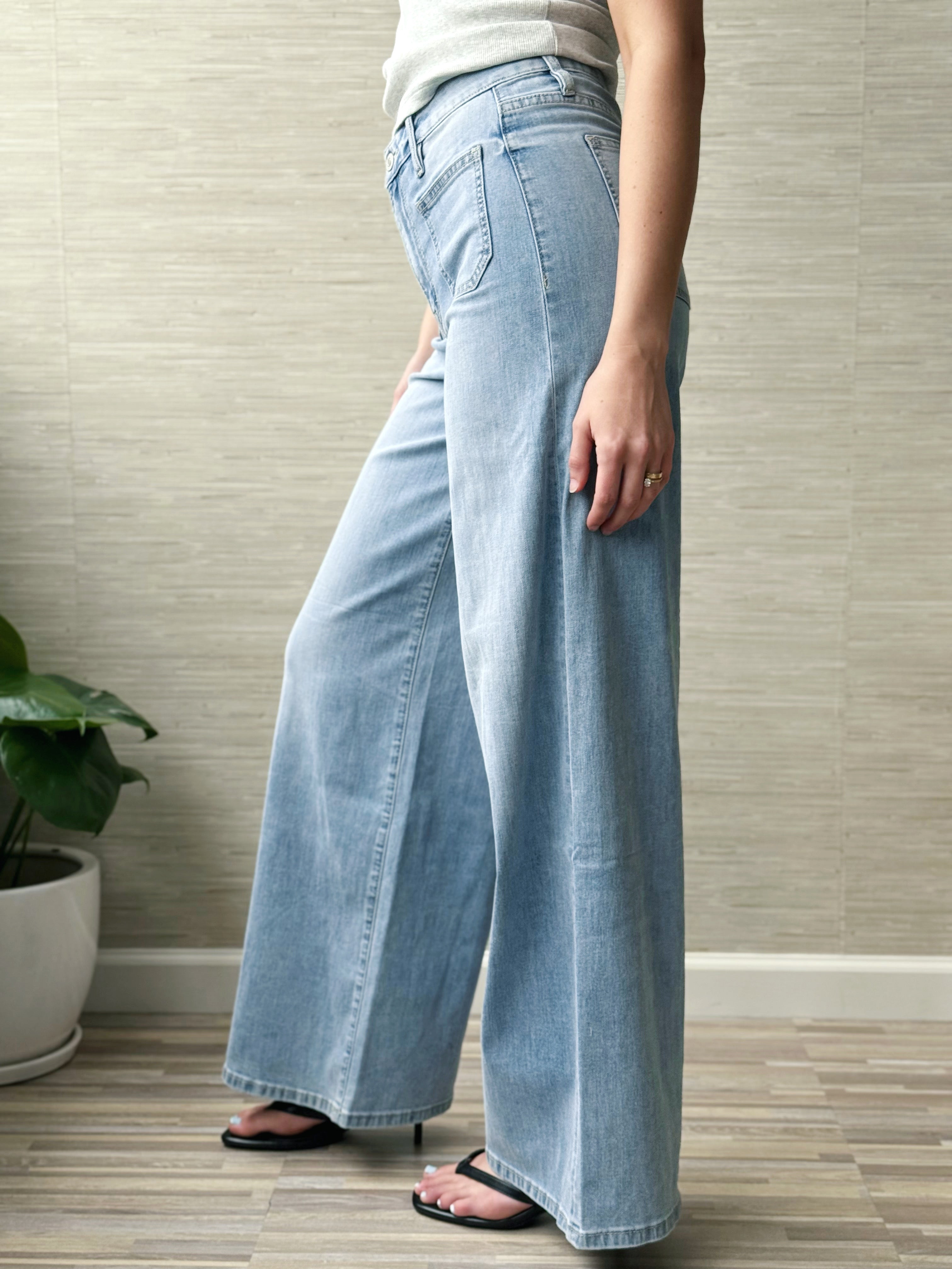 [MICA] Reggie Jean - LINK WATER - willows clothing WIDE LEG