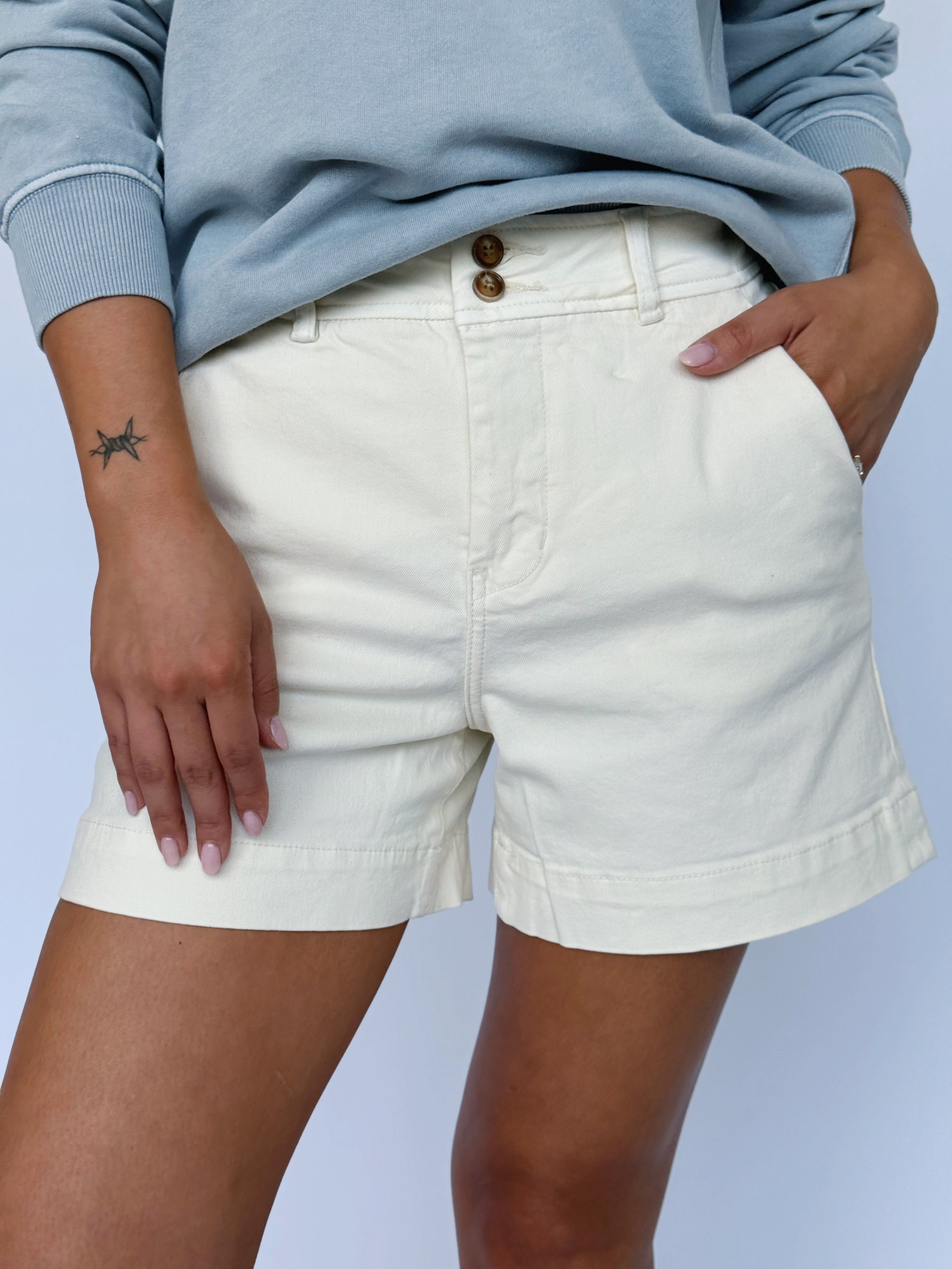 [MICA] Sammy Shorts - PURE WHITE - willows clothing SHORTS