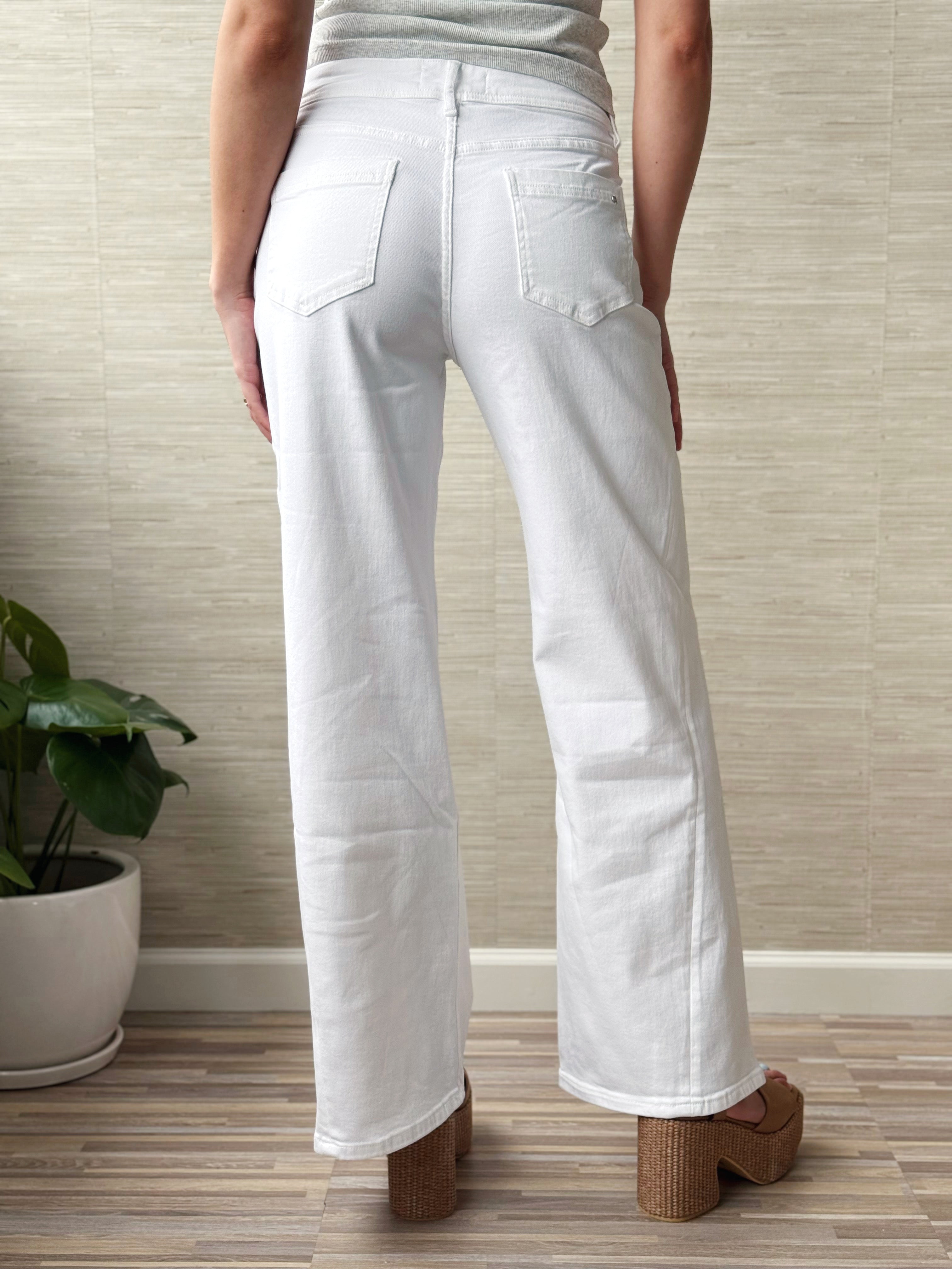 [MICA] Vega Jean - CLEAR WHITE - willows clothing WIDE LEG