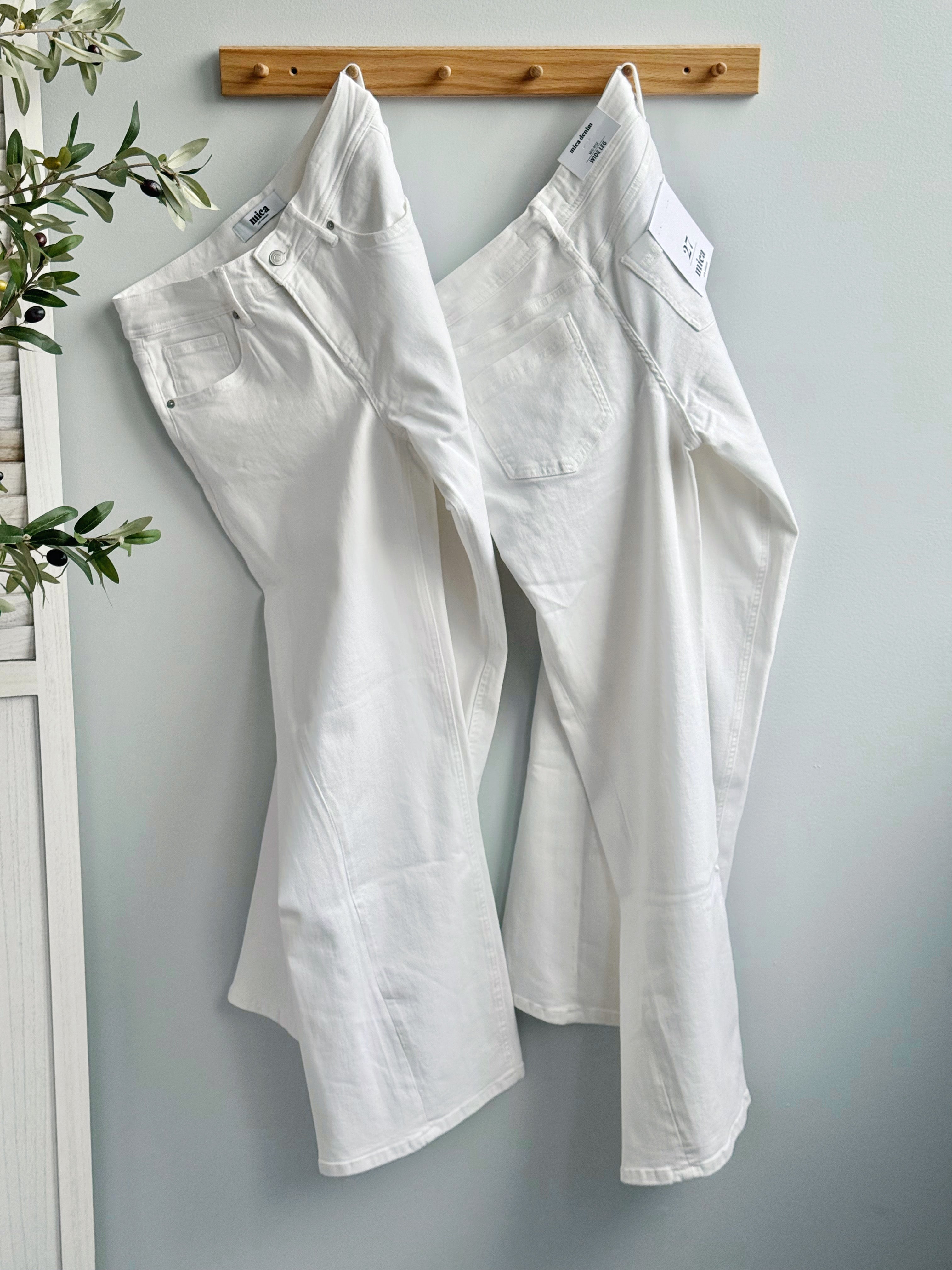 [MICA] Vega Jean - CLEAR WHITE - willows clothing WIDE LEG