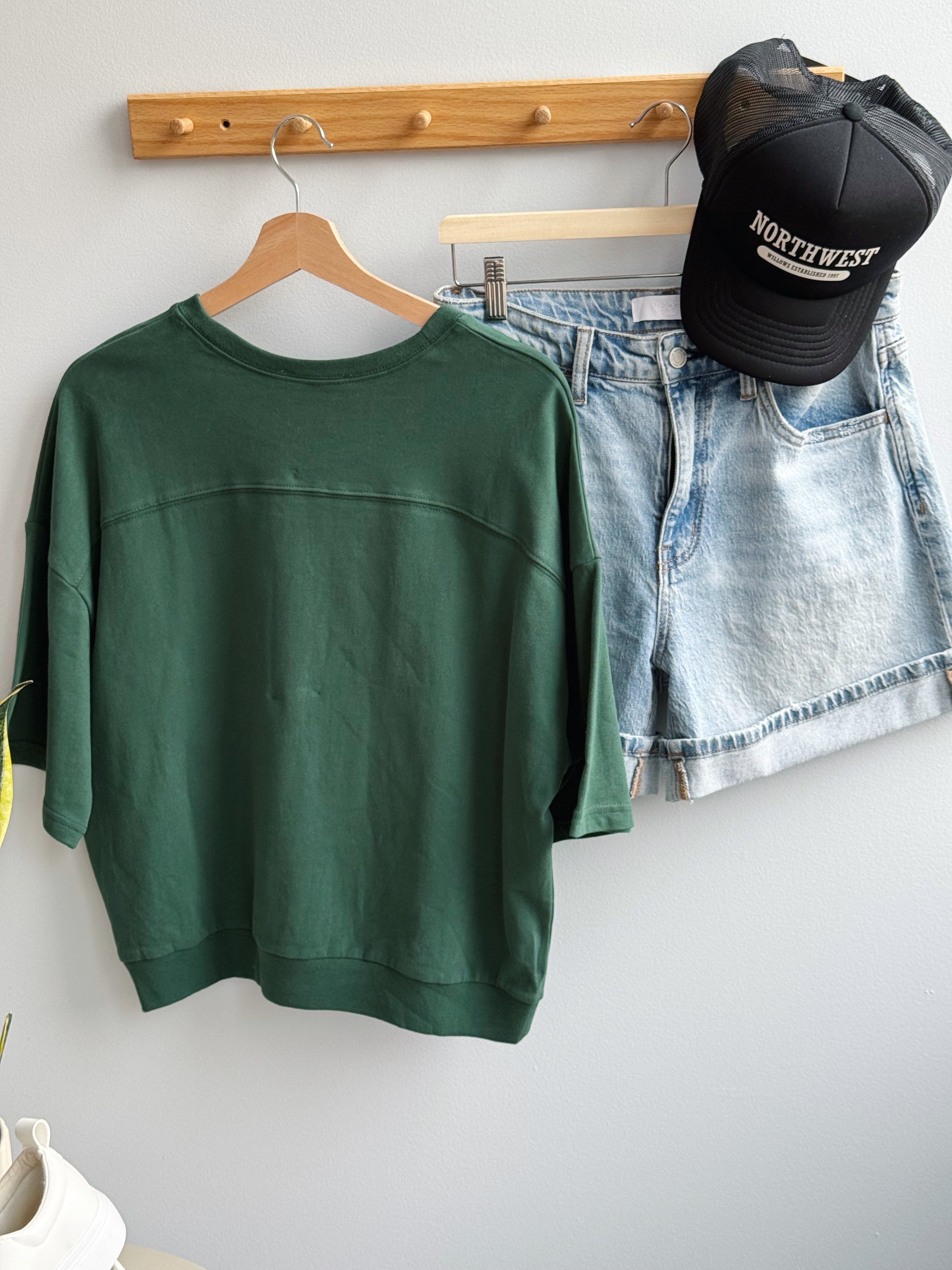 Mickie Tee - DARK GREEN - willows clothing S/S SHIRT