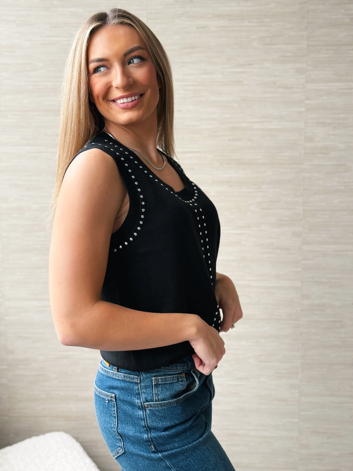 Midnight Rodeo Sweater - BLACK - willows clothing TANKS