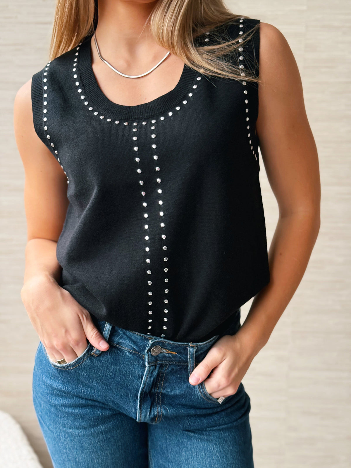 Midnight Rodeo Sweater - BLACK - willows clothing TANKS