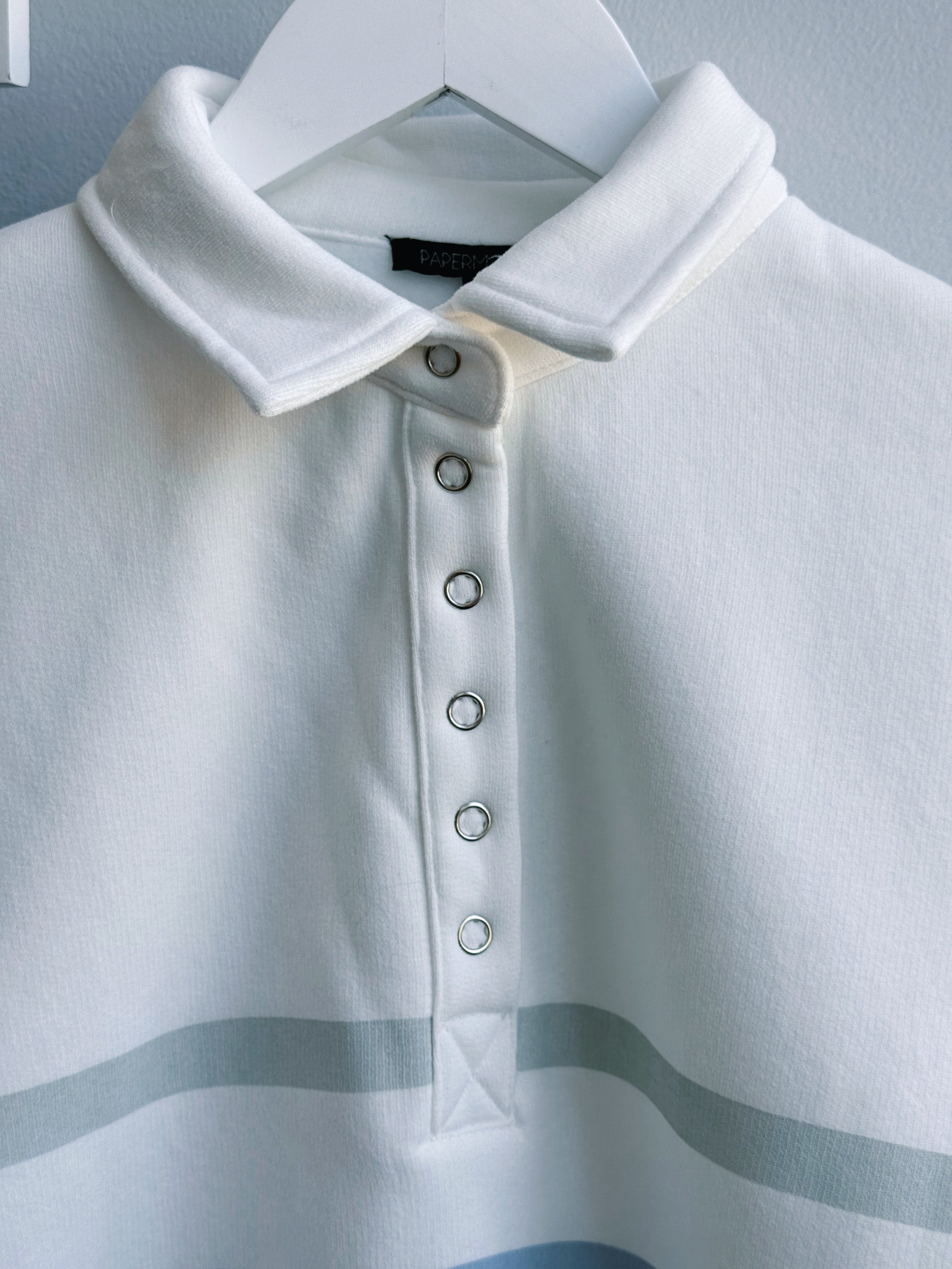 Mikey Sweatshirt - WHITE/BLUE - willows clothing SWEATSHIRT