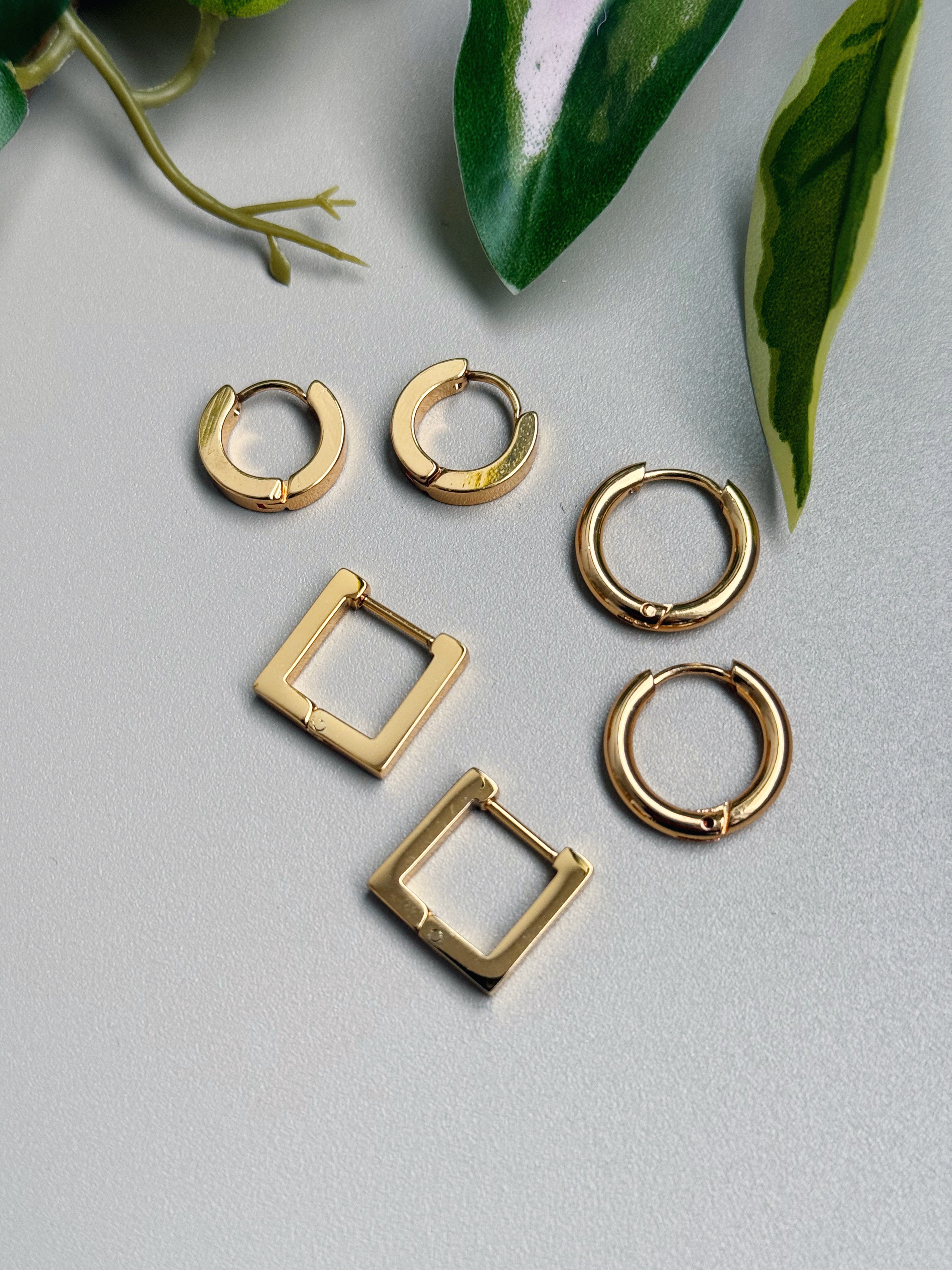 Miniature Hoop Earring Set - GOLD - willows clothing EARRINGS