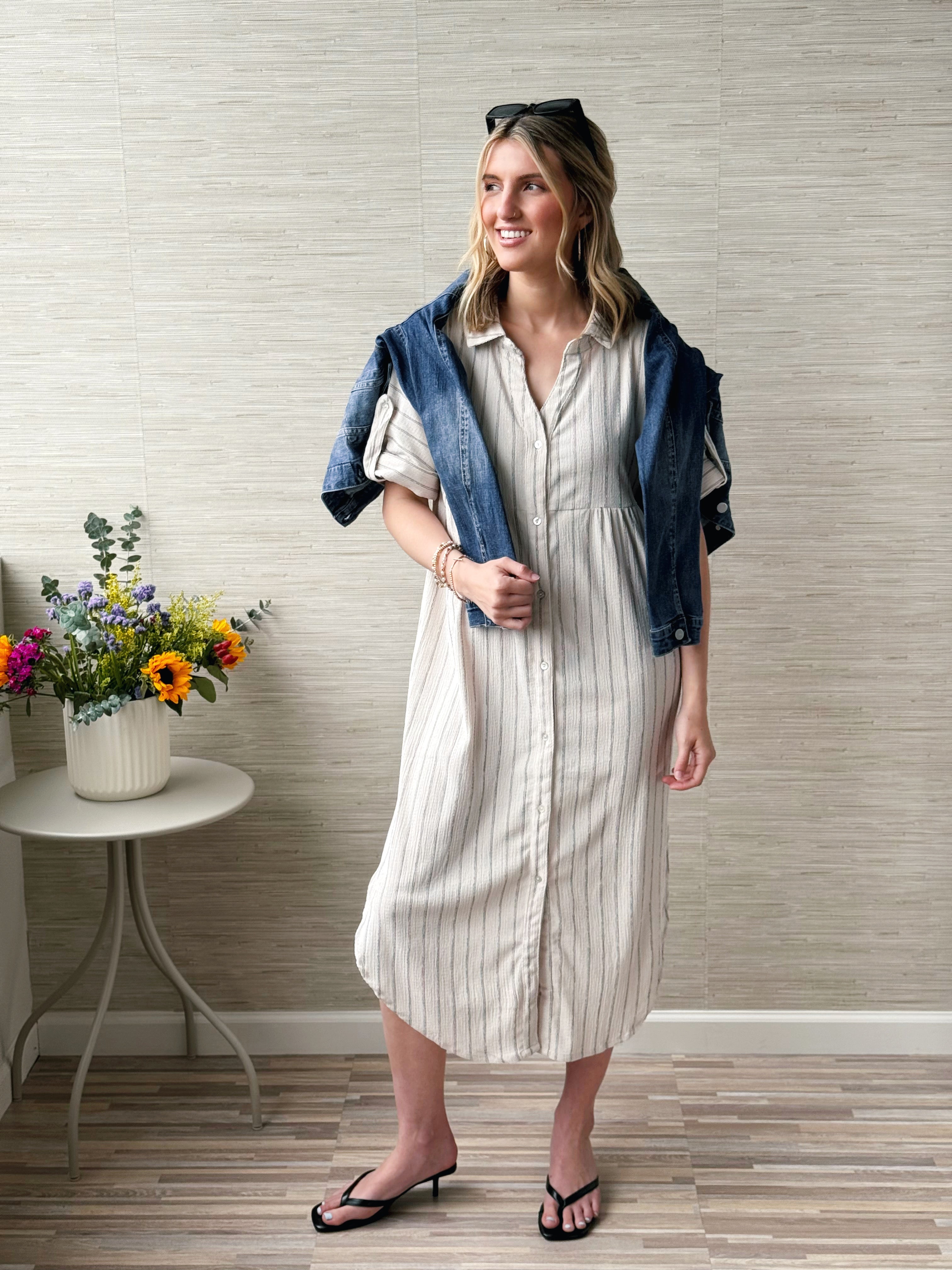Mintra Dress - OATMEAL - willows clothing MIDI DRESS