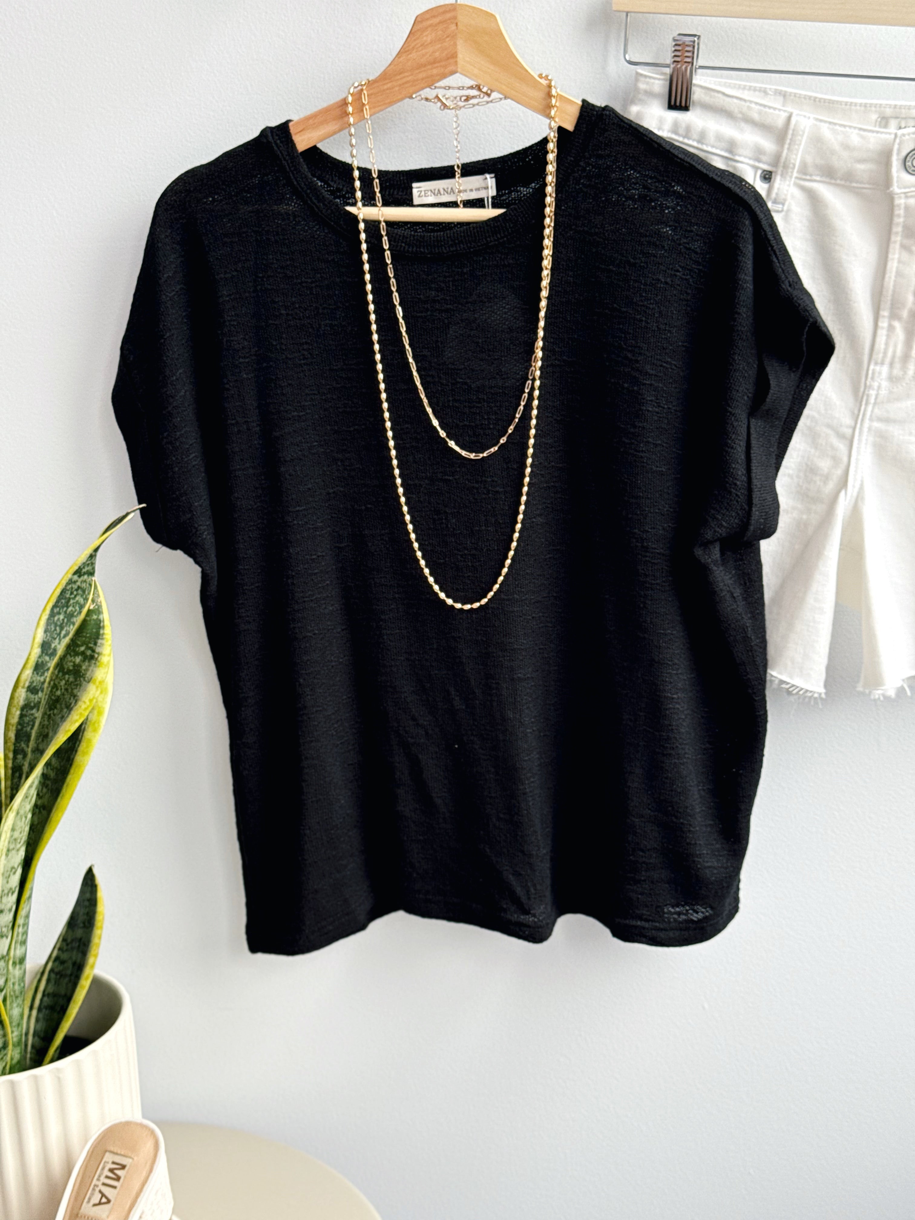 Misty Tee - BLACK - willows clothing S/S SHIRT
